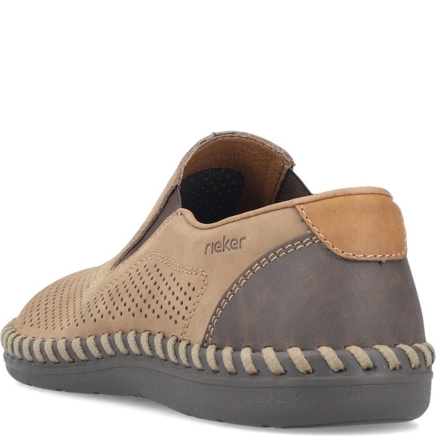 RIEKER Loaferiai vyrams, Ruda, Slipper 4