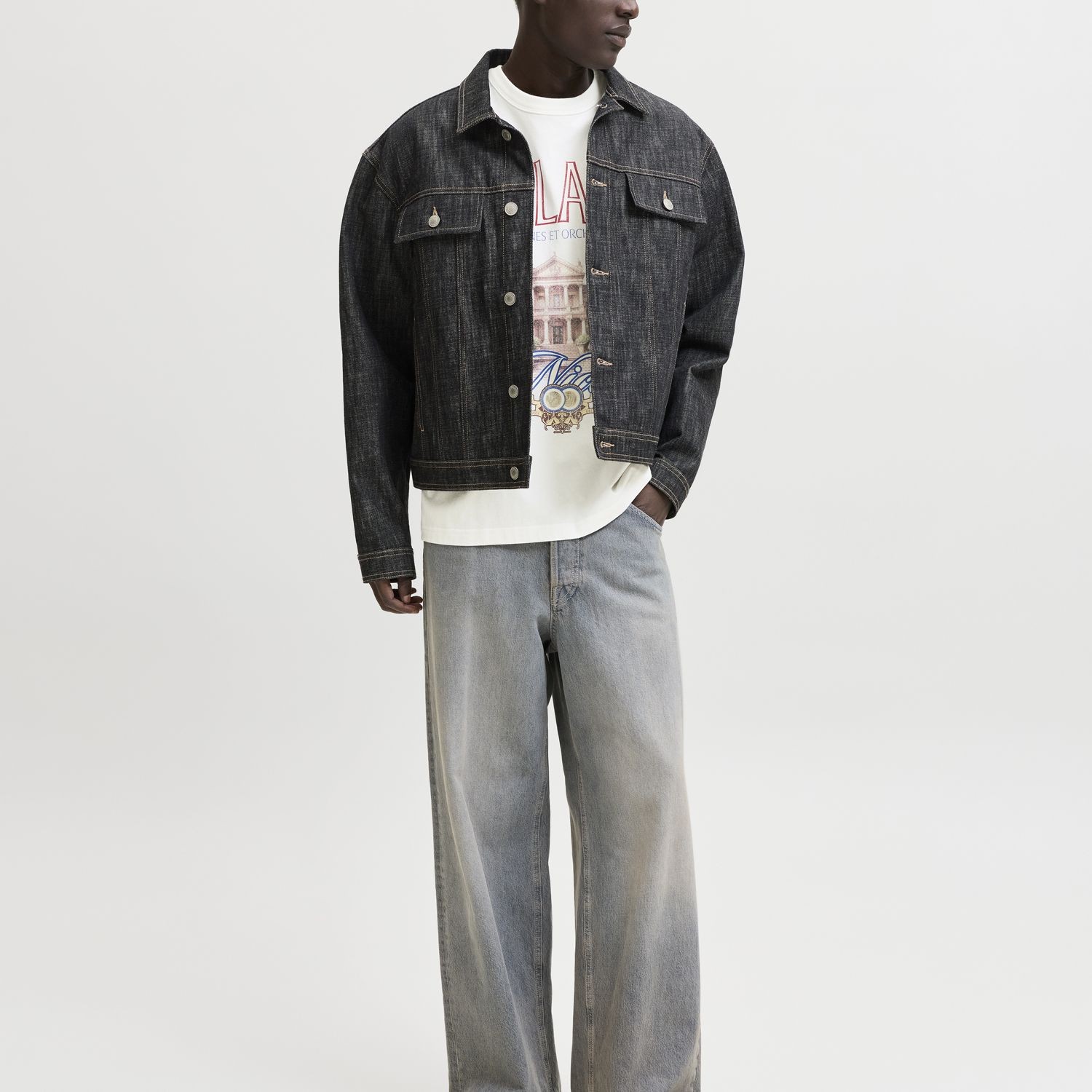 JACK & JONES Marškinėliai vyrams, Balta, Menton photo 2
