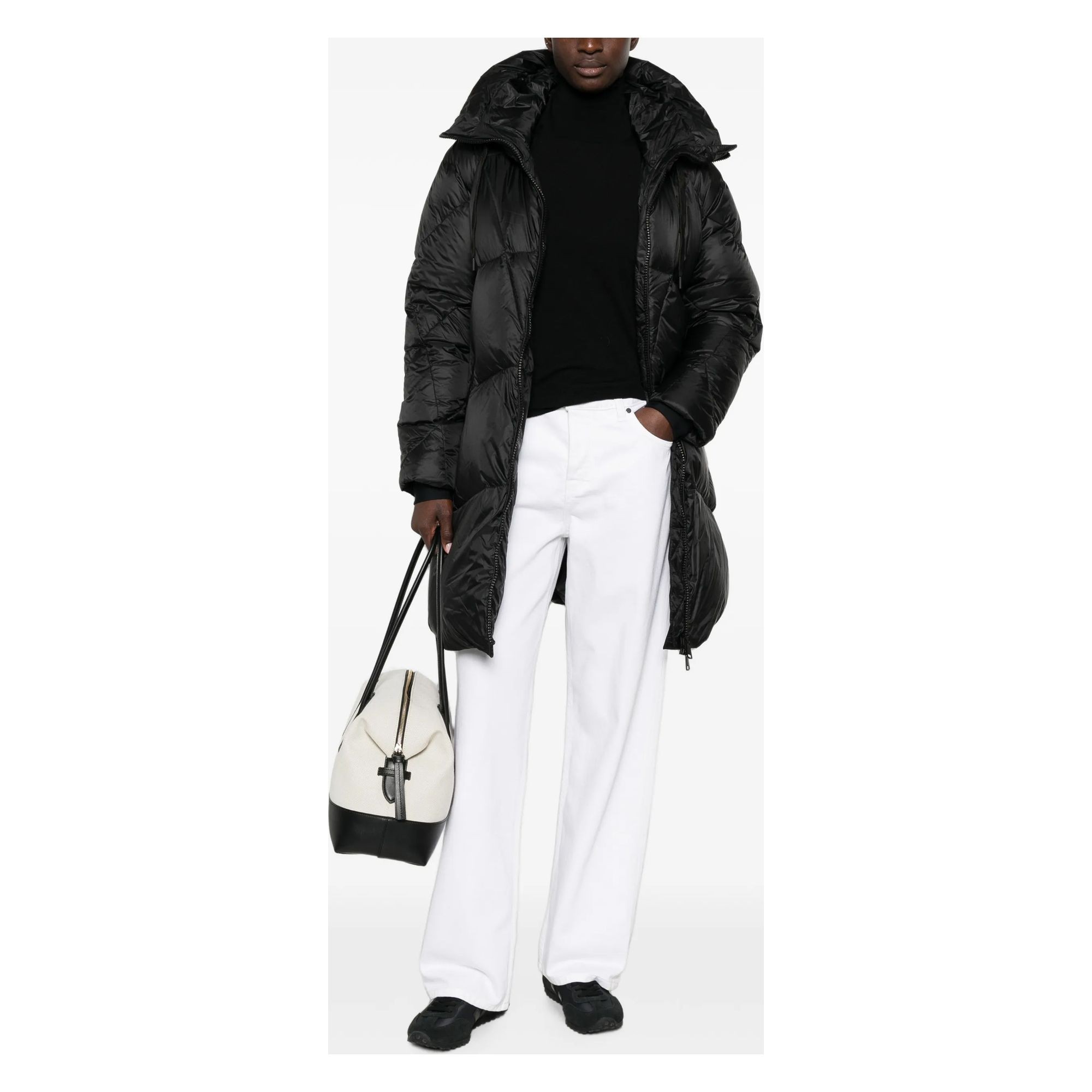 SERGIO MORETTI Pūkinė striukė moterims, Juoda, Jackets 2