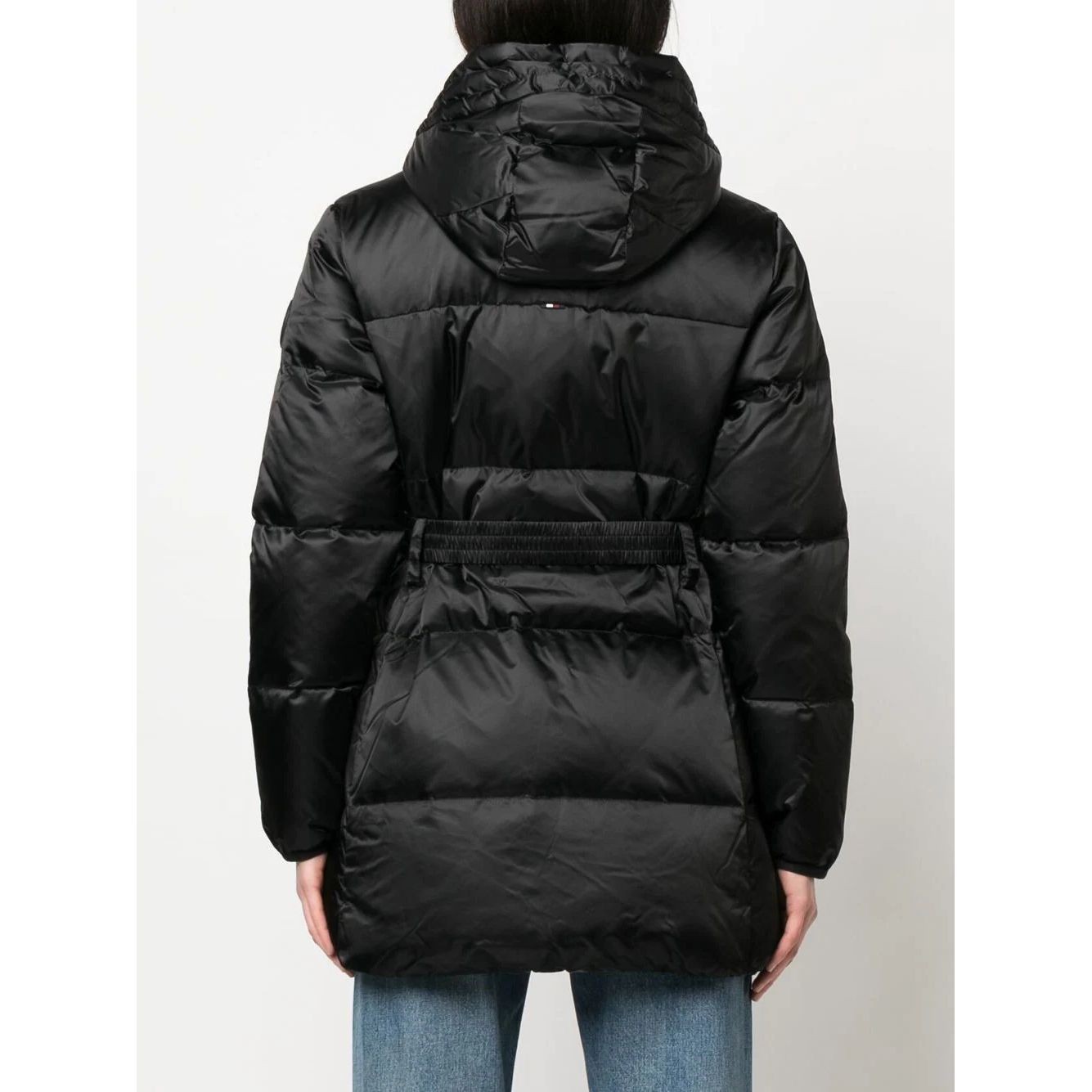 TOMMY HILFIGER Pūkinė striukė moterims, Juoda, Two tone statement puffer 4
