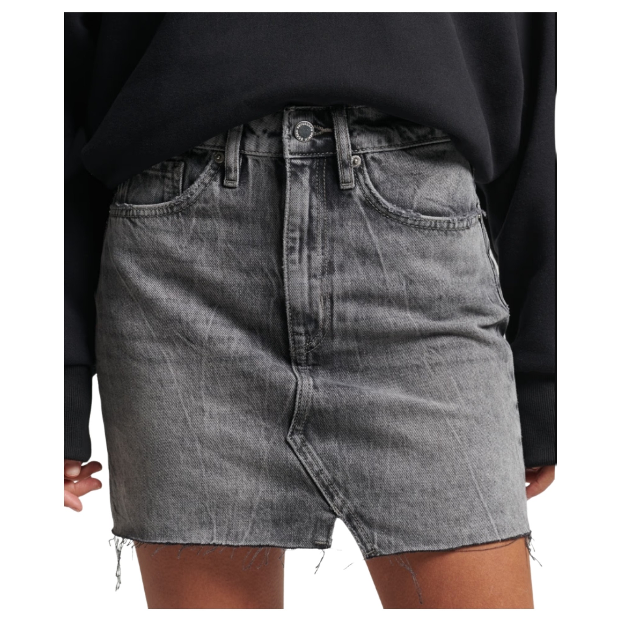 SUPERDRY Midi sijonas moterims, VINTAGE DENIM MINI S