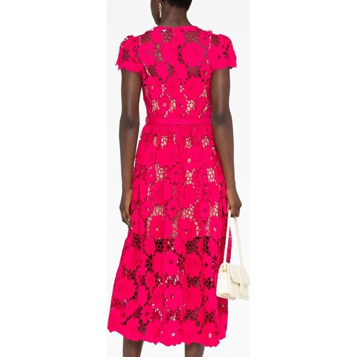 SELF PORTRAIT Midi suknelė moterims, Raudona, Poppy midi dress 3