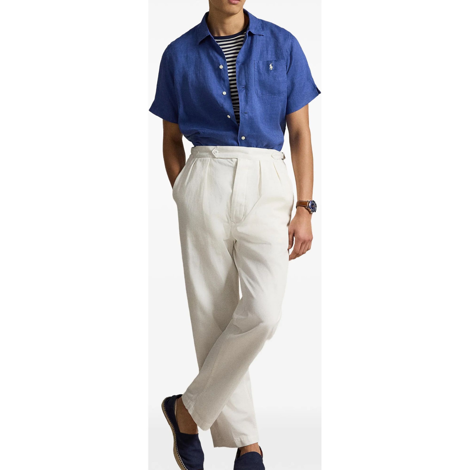 POLO RALPH LAUREN Marškiniai trump. rankovėmis vyrams, Mėlyna, Short sleeve-sport shirt 2