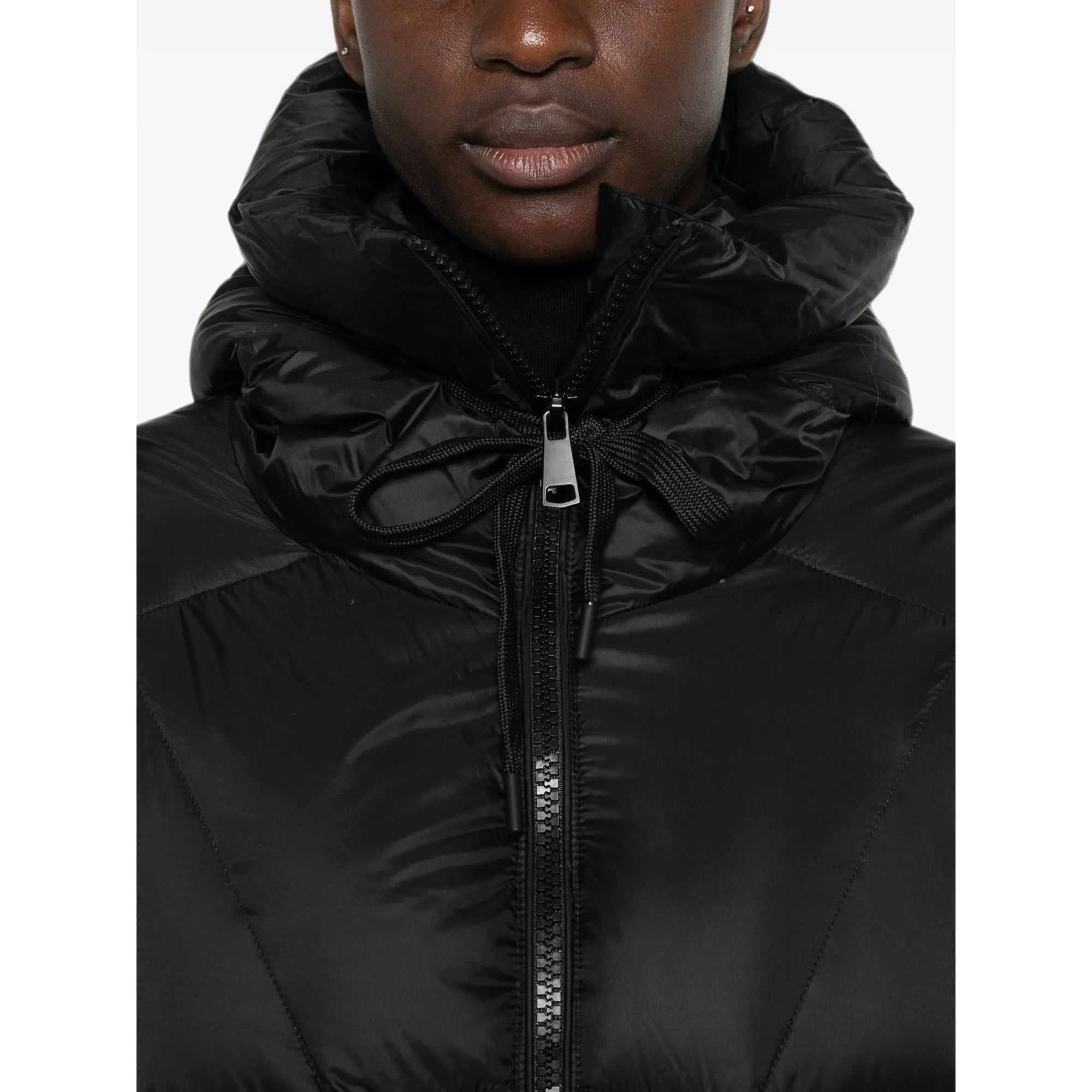SERGIO MORETTI Pūkinė striukė moterims, Juoda, Jackets 5