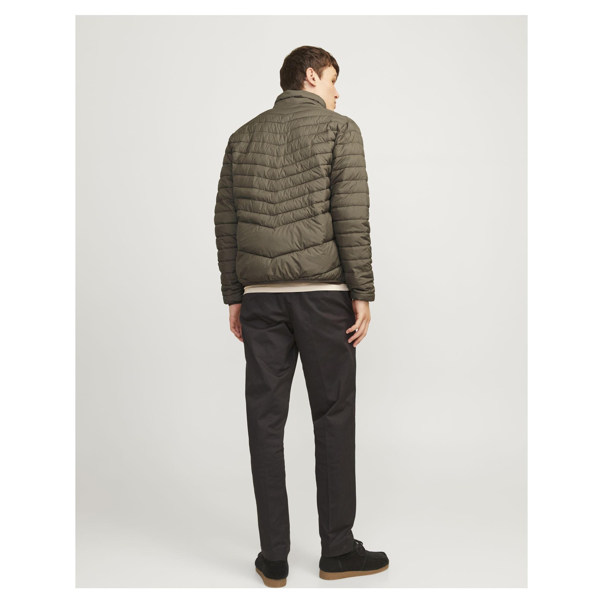 JACK & JONES Lengva striukė vyrams, Chaki, State packable puffer collar 4