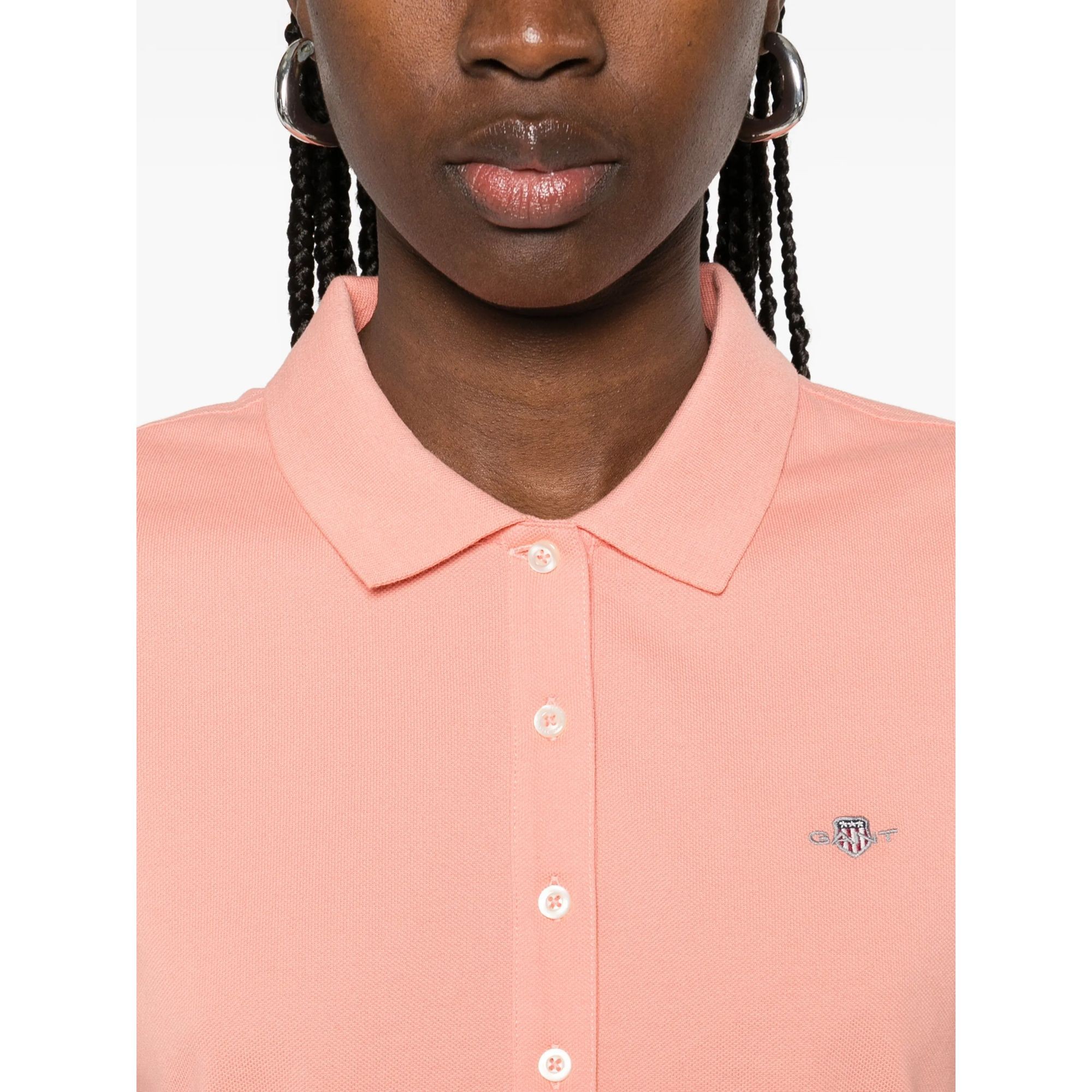GANT Polo marškiniai trumpos rank. moterims, Rožinė, SLIM SHIELD SS PIQUE POLO 5
