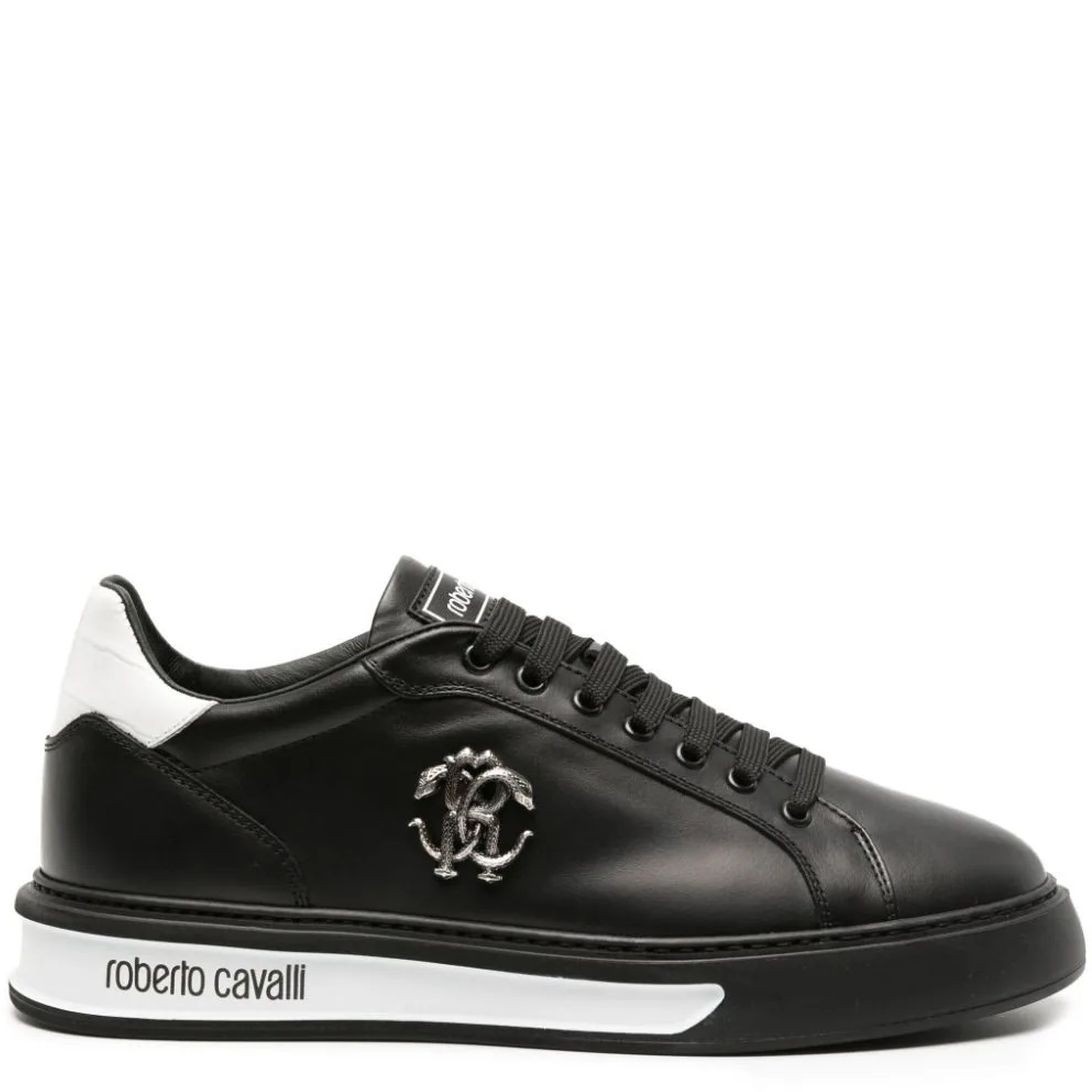 ROBERTO CAVALLI Laisvalaikio bateliai vyrams, Juoda, Sneakers 2