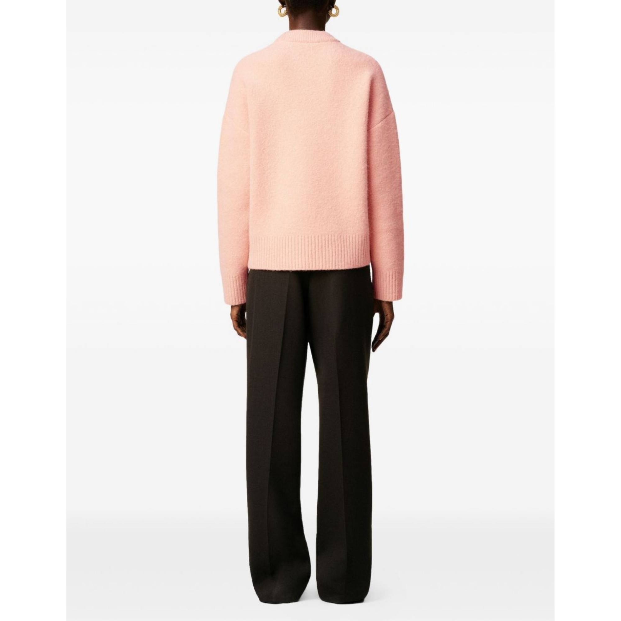AMI PARIS Megztinis, Smėlio, Ami de coeur crewneck sweater 3