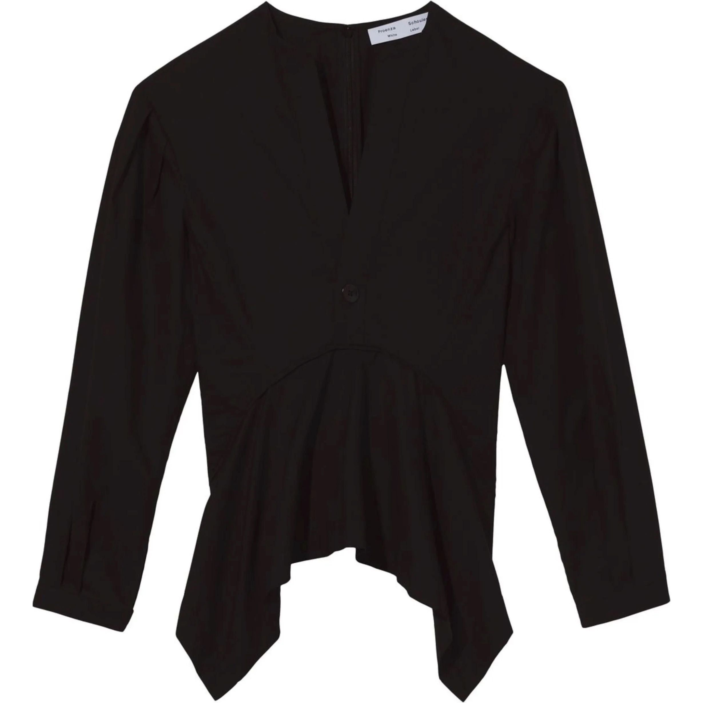 PROENZA SCHOULER Palaidinės moterims, Juoda, V-neck poplin top