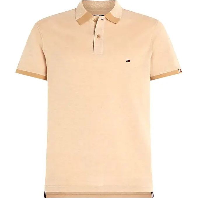 TOMMY HILFIGER Polo marškiniai trumpos rank. vyrams, Žalia, Collar placement reg polo 1