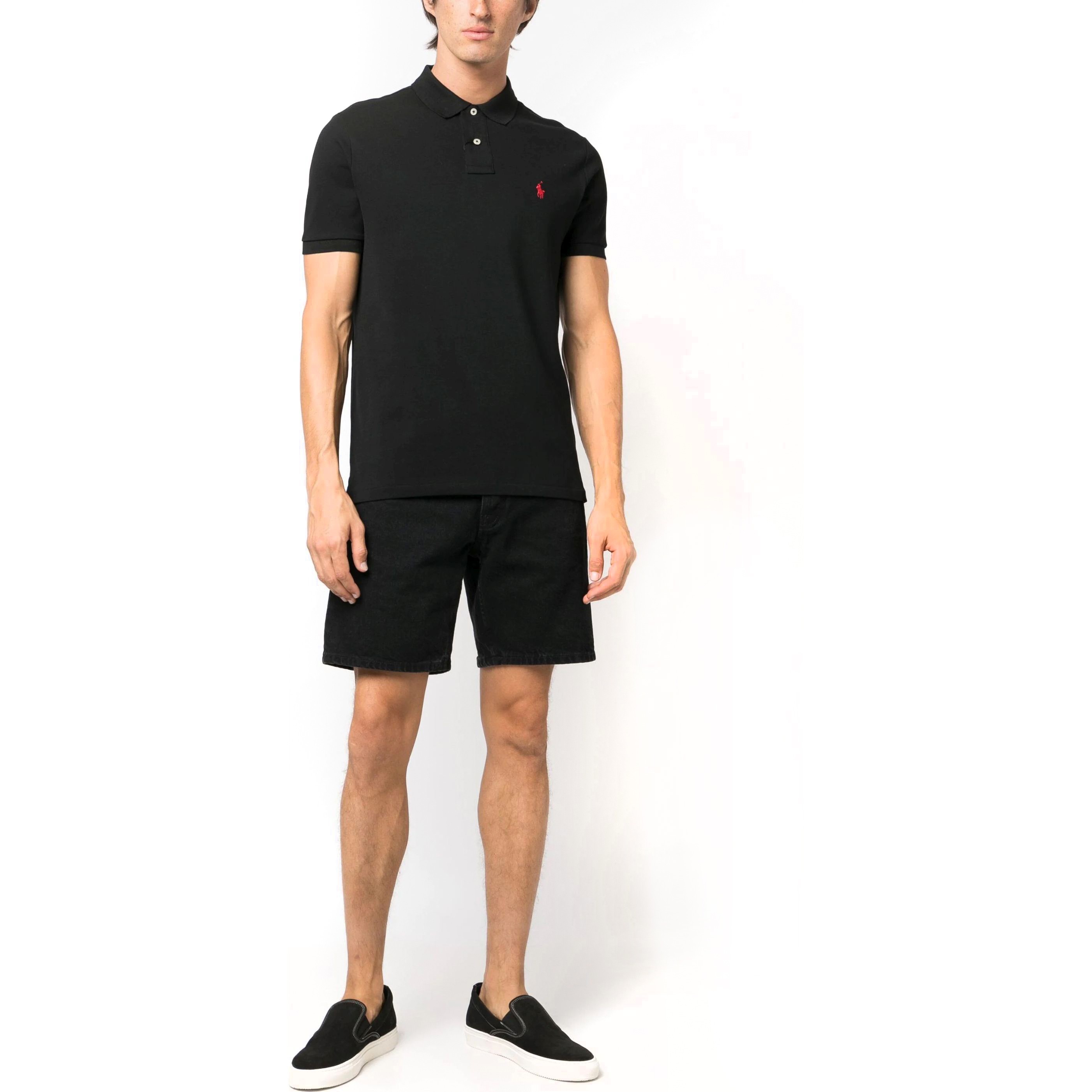 POLO RALPH LAUREN Polo marškiniai trumpos rank. vyrams, Juoda, Short sleeve polo 3
