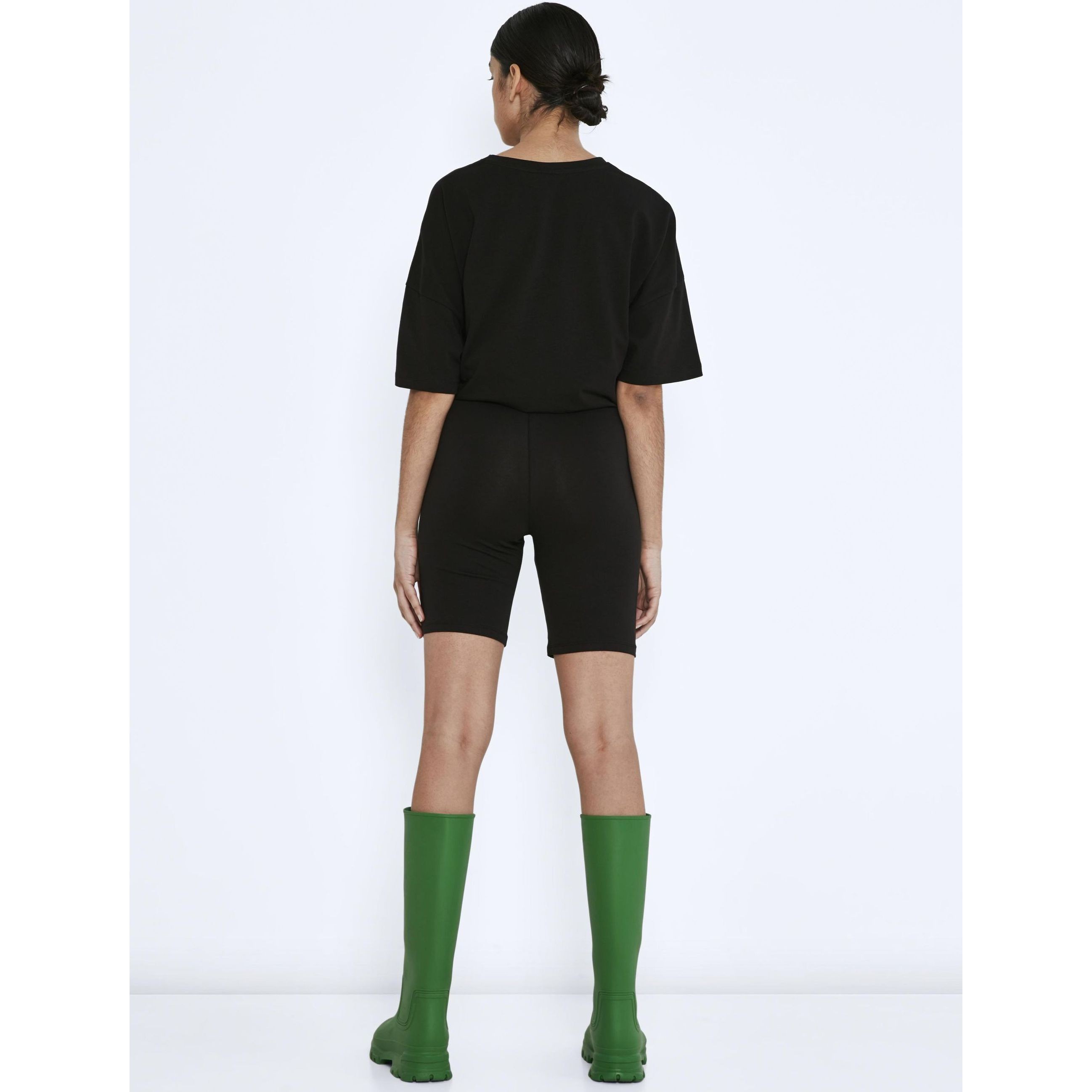 NOISY MAY Šortai moterims, Juoda, NMKERRY HW LOGO SHORT 11