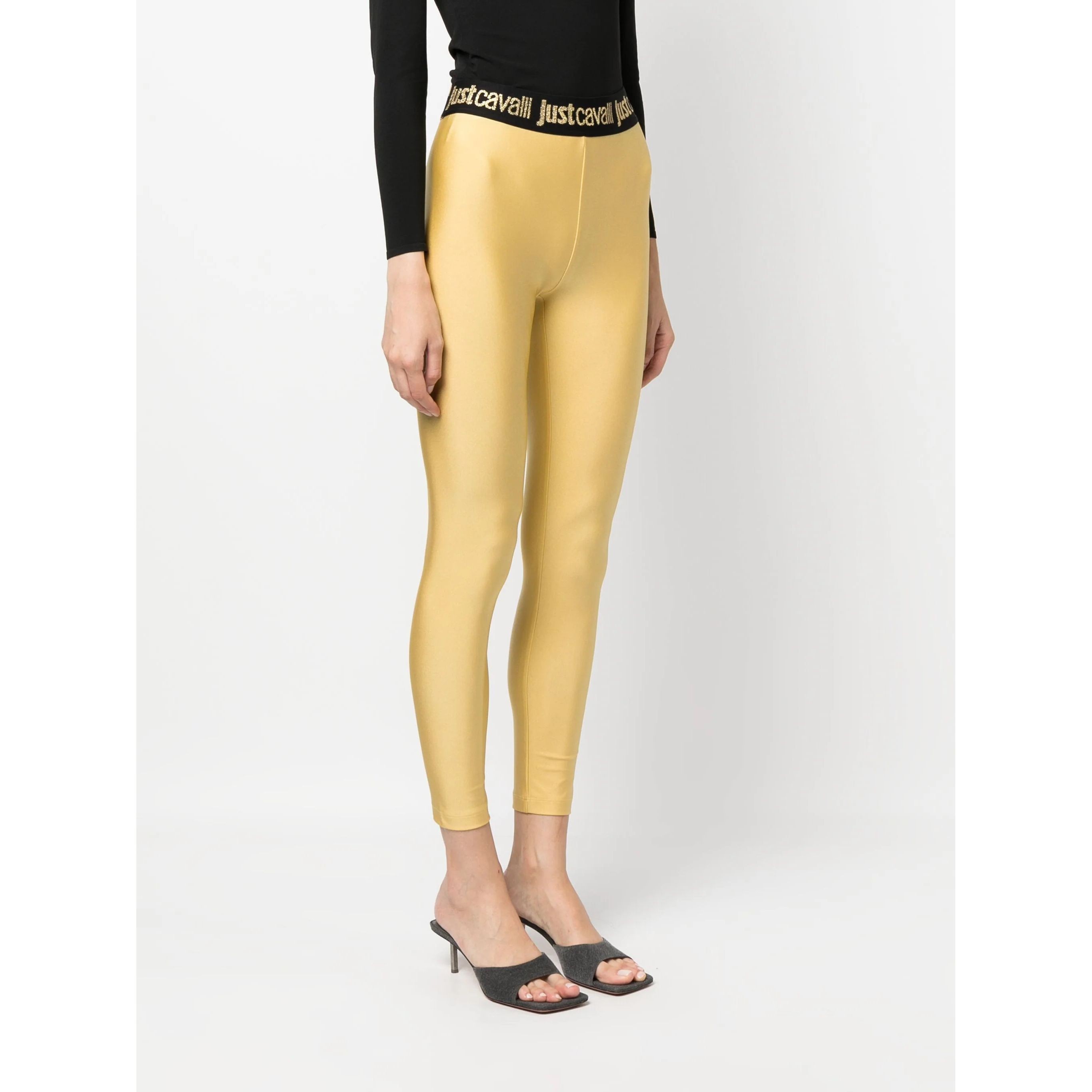 JUST CAVALLI Tamprės moterims, Auksinė, Jegging fouseux 2