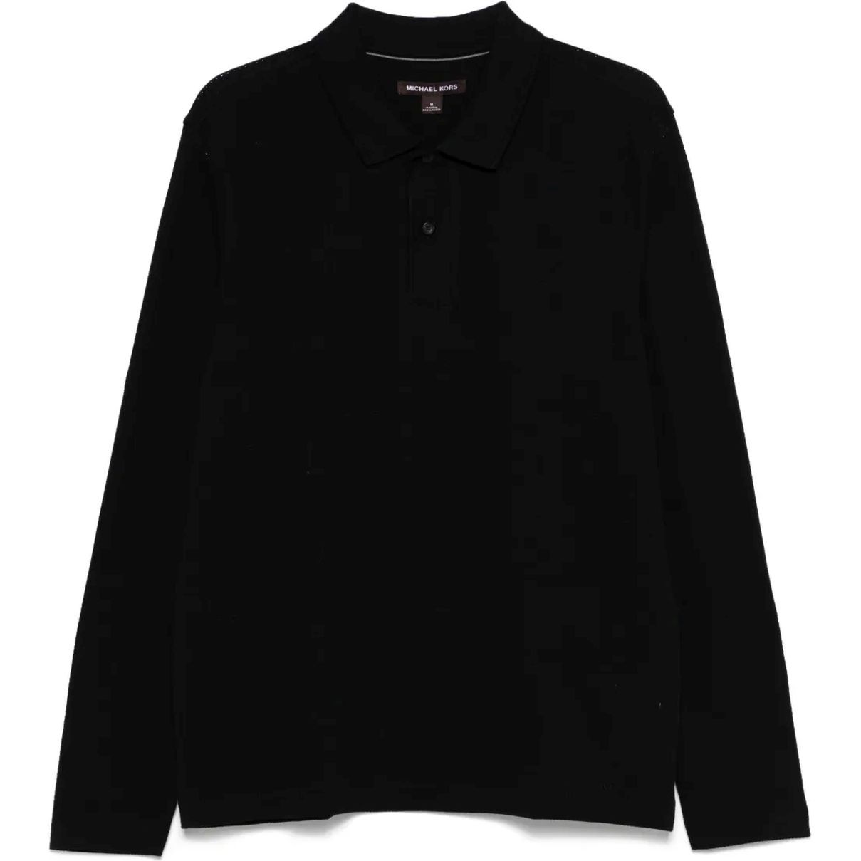 MICHAEL KORS Polo marškiniai ilgos rank. vyrams, Juoda, Bubble knit ls polo 1