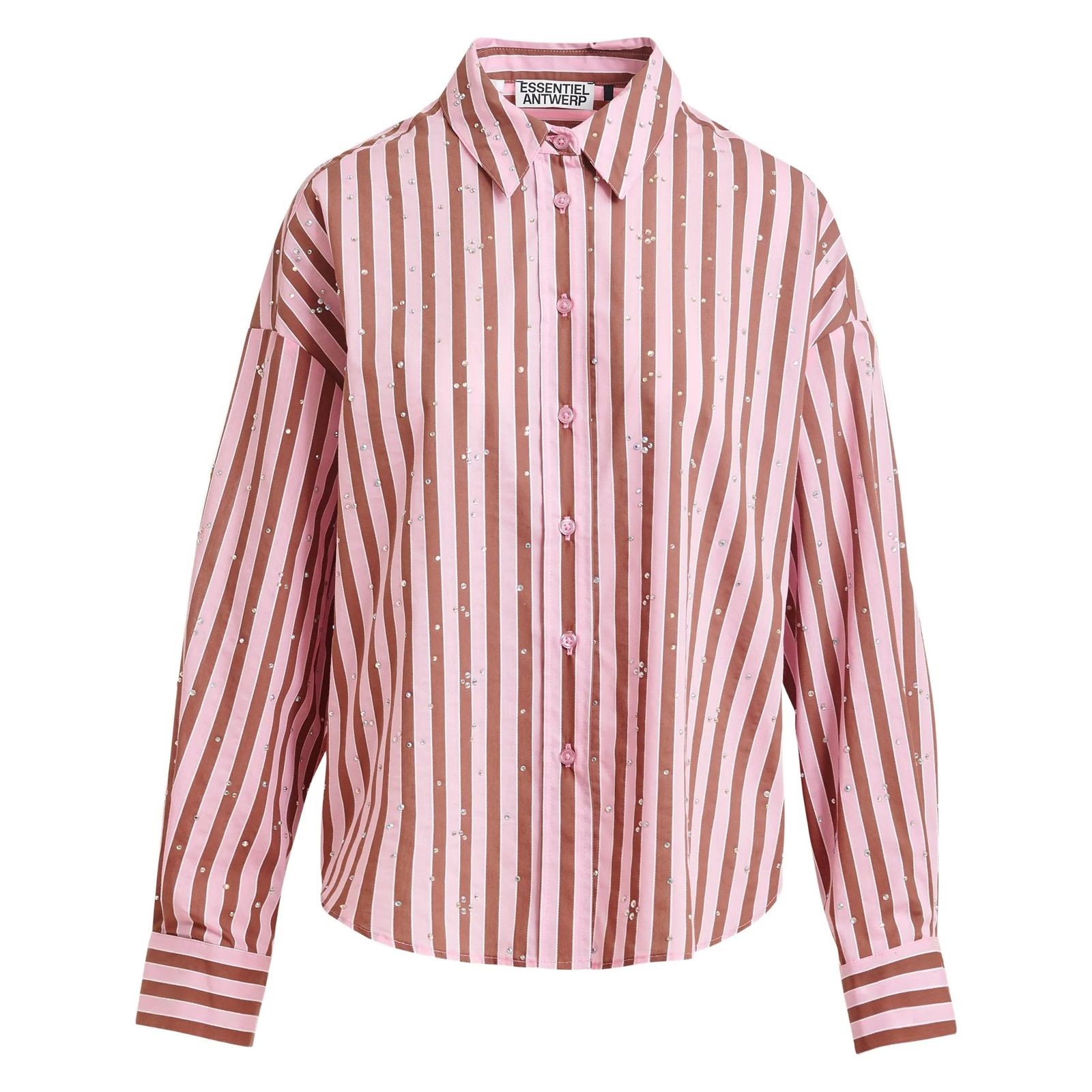 ESSENTIEL ANTWERP Marškiniai ilgomis rankovėmis moterims, Marga, 2 rhinestone shirt 1