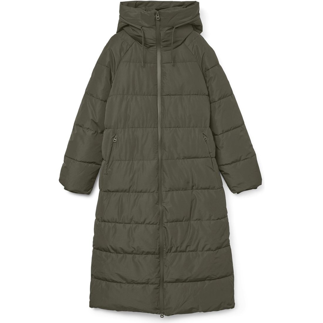 VERO MODA Pūkinis paltas moterims, Chaki, Elanor coat