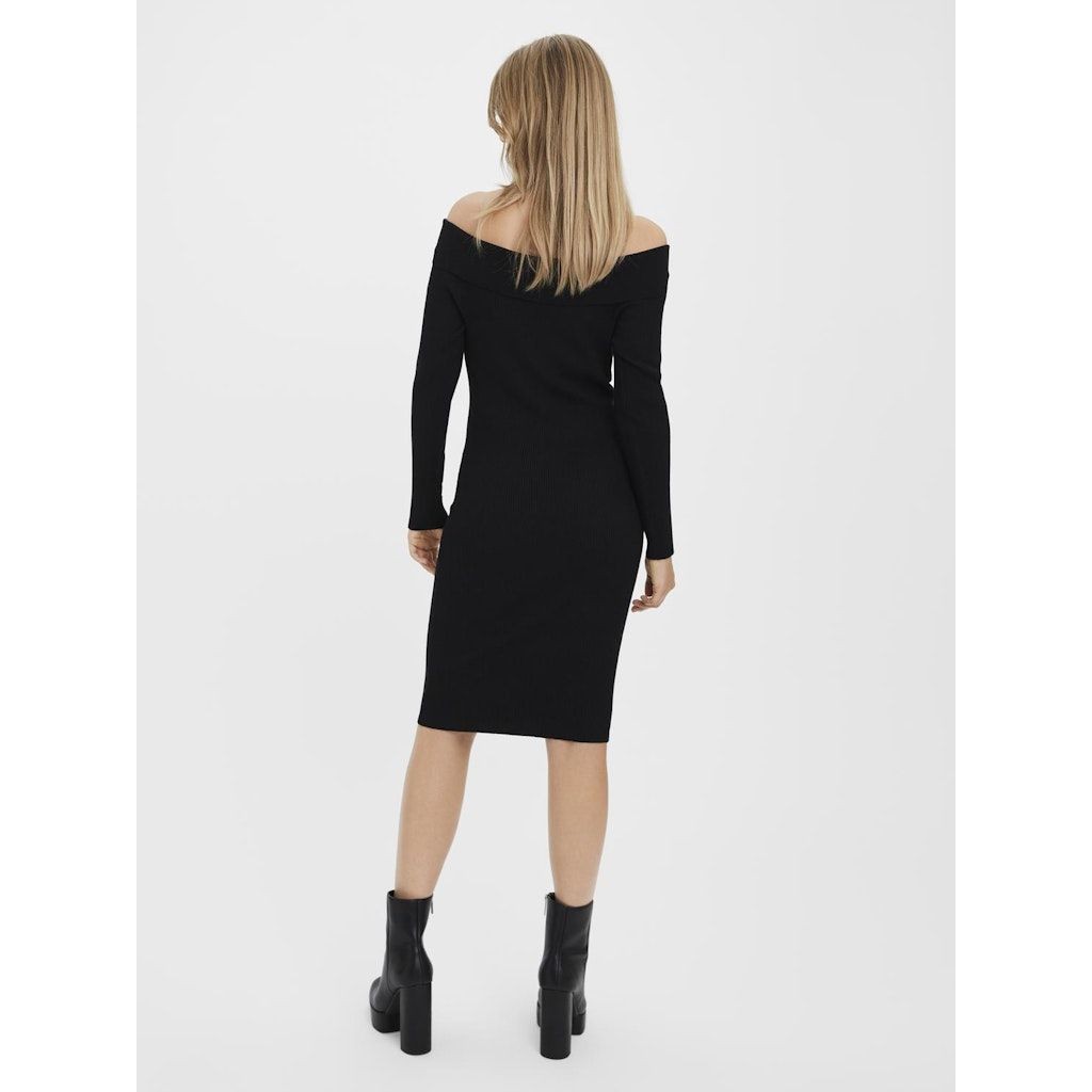 VERO MODA Mini suknelė moterims, Juoda, VMWILLOW LS OFF-SHOUL 3