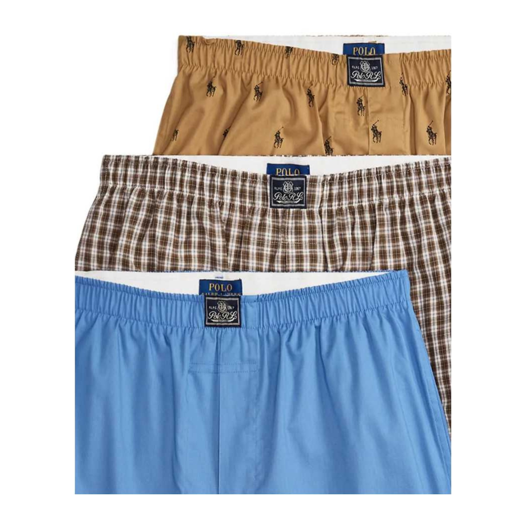 POLO RALPH LAUREN UW Ilginti apatiniai vyrams, Marga, Open boxer 3 pack boxer 2