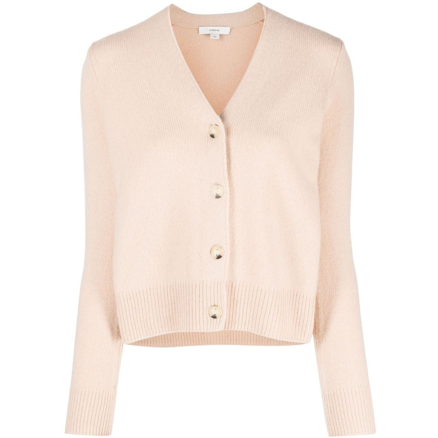 VINCE Kardiganas moterims, Ruda, Flat placket cardigan 1