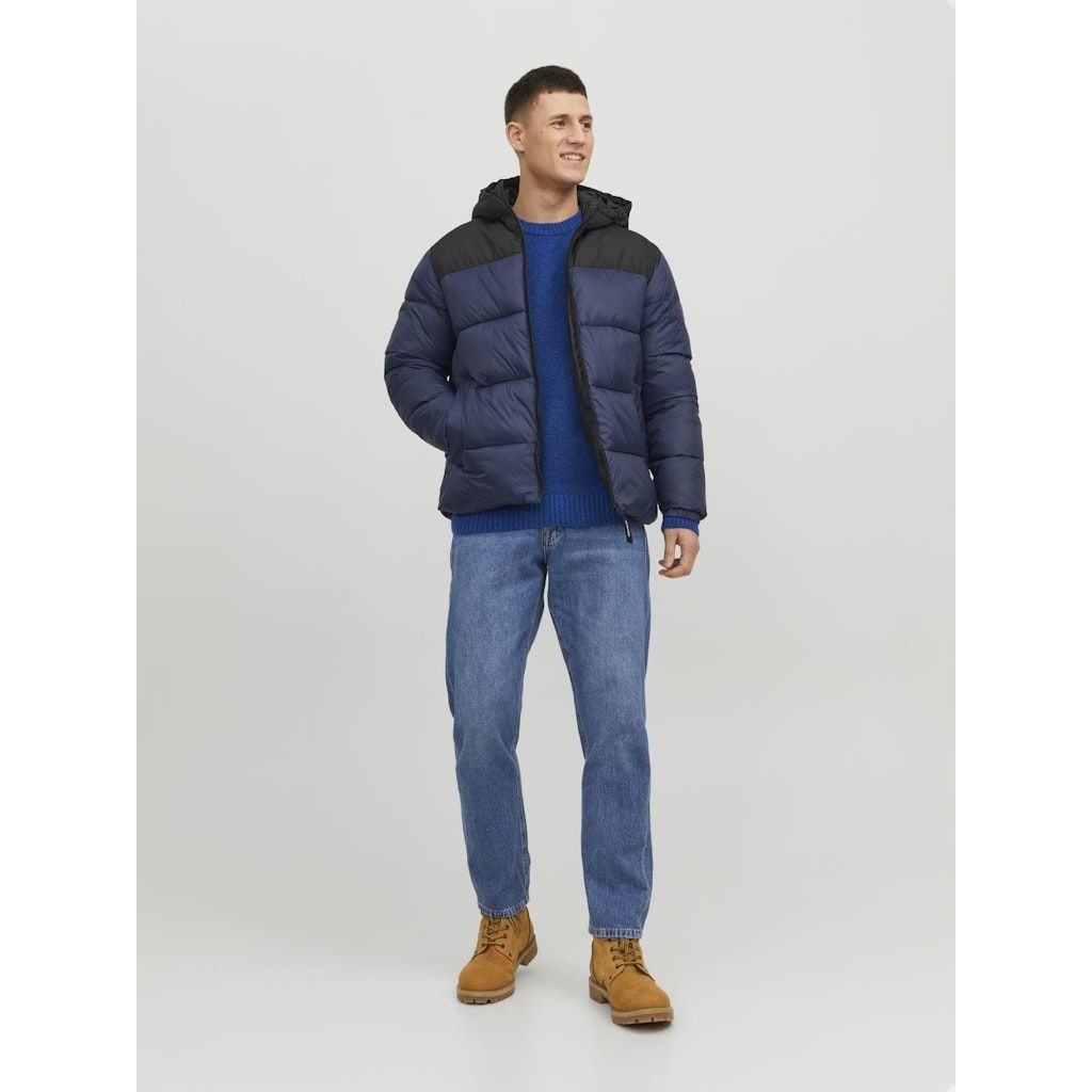 JACK & JONES Striukė vyrams, Mėlyna, JJETOBY PUFFER HOOD 6
