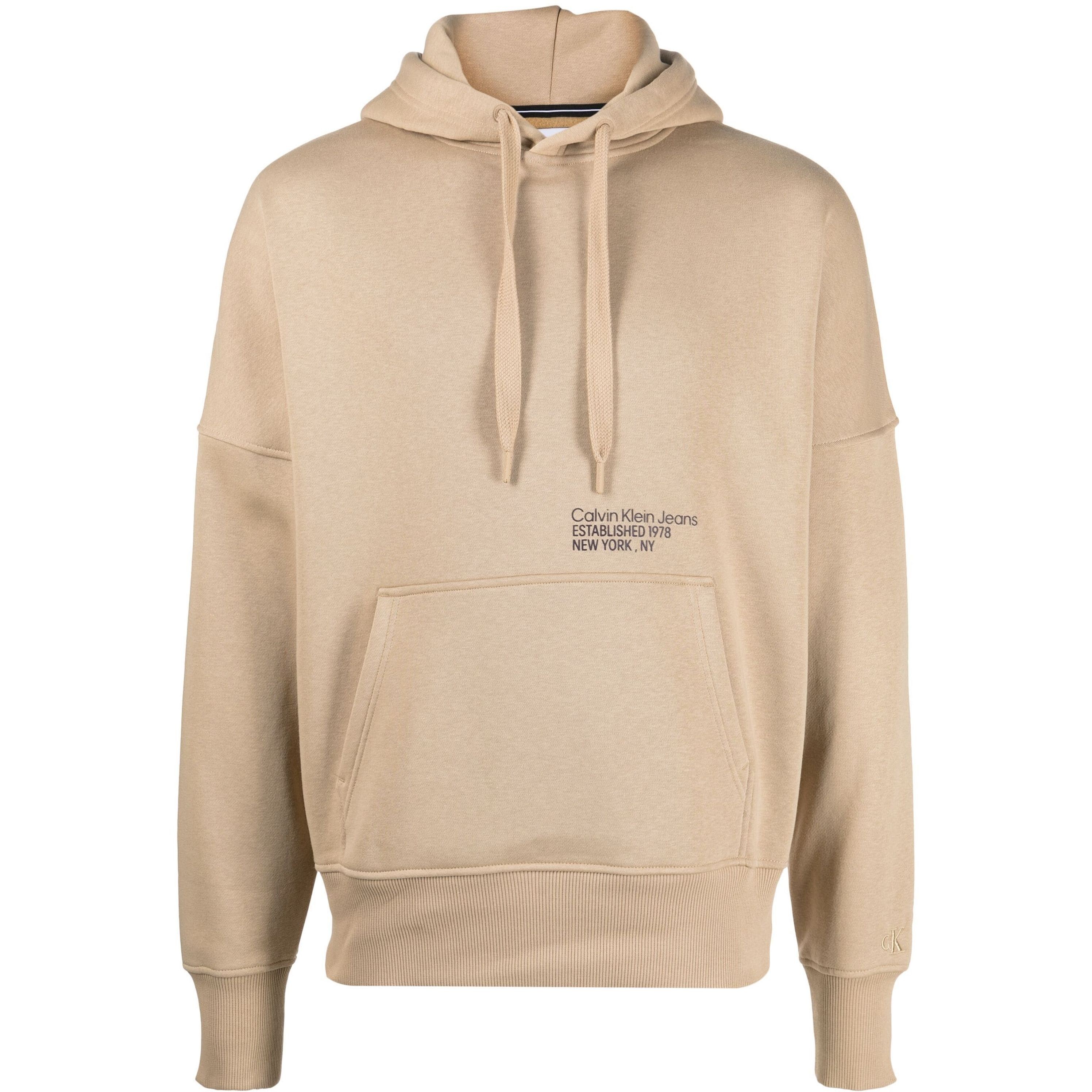 CALVIN KLEIN JEANS Džemperis vyrams, Smėlio, Layered address hwk hoodie 1