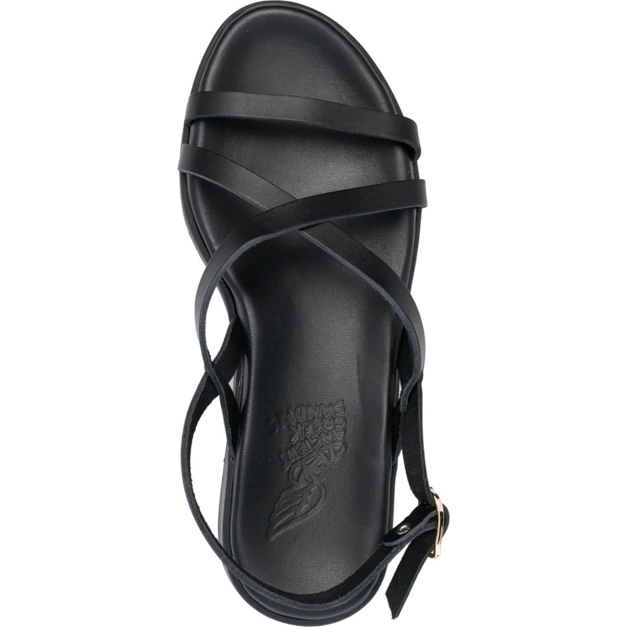 ANCIENT GREEK SANDAL Basutės moterims, Juoda, Silia vachetta sandals 4