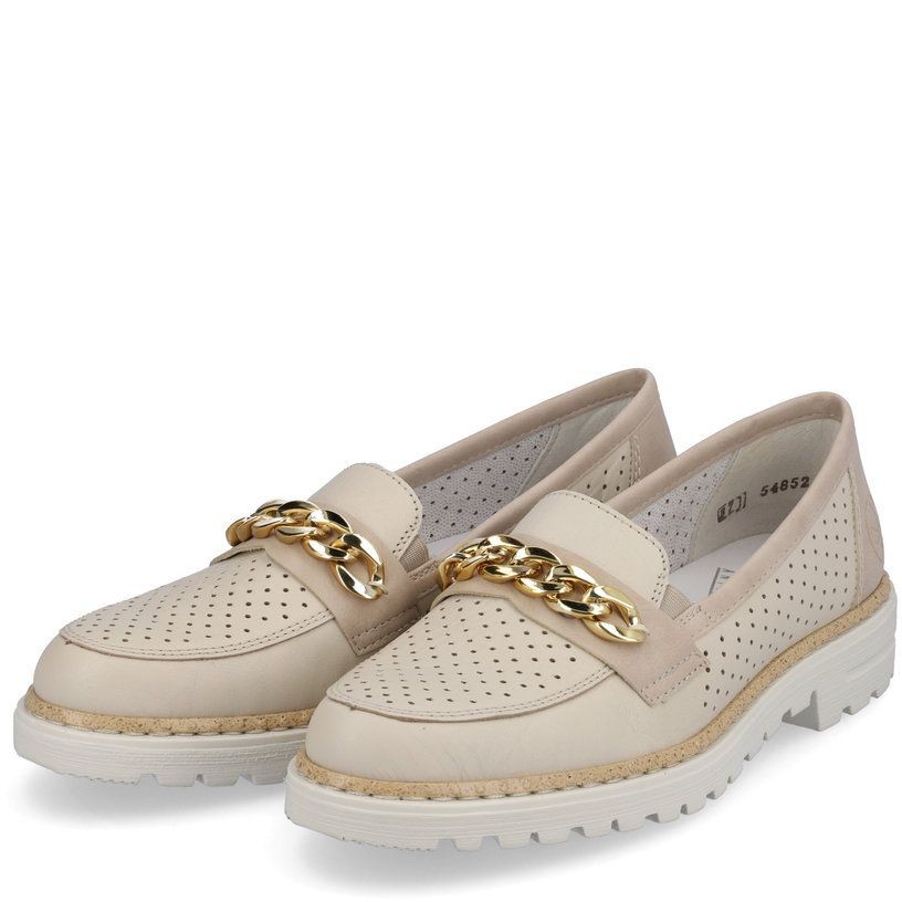 RIEKER Loaferiai moterims, Smėlio, LOAFERS 5