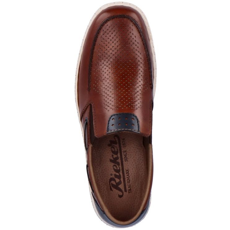 RIEKER Mokasinai vyrams, Ruda, MOCASINS 4
