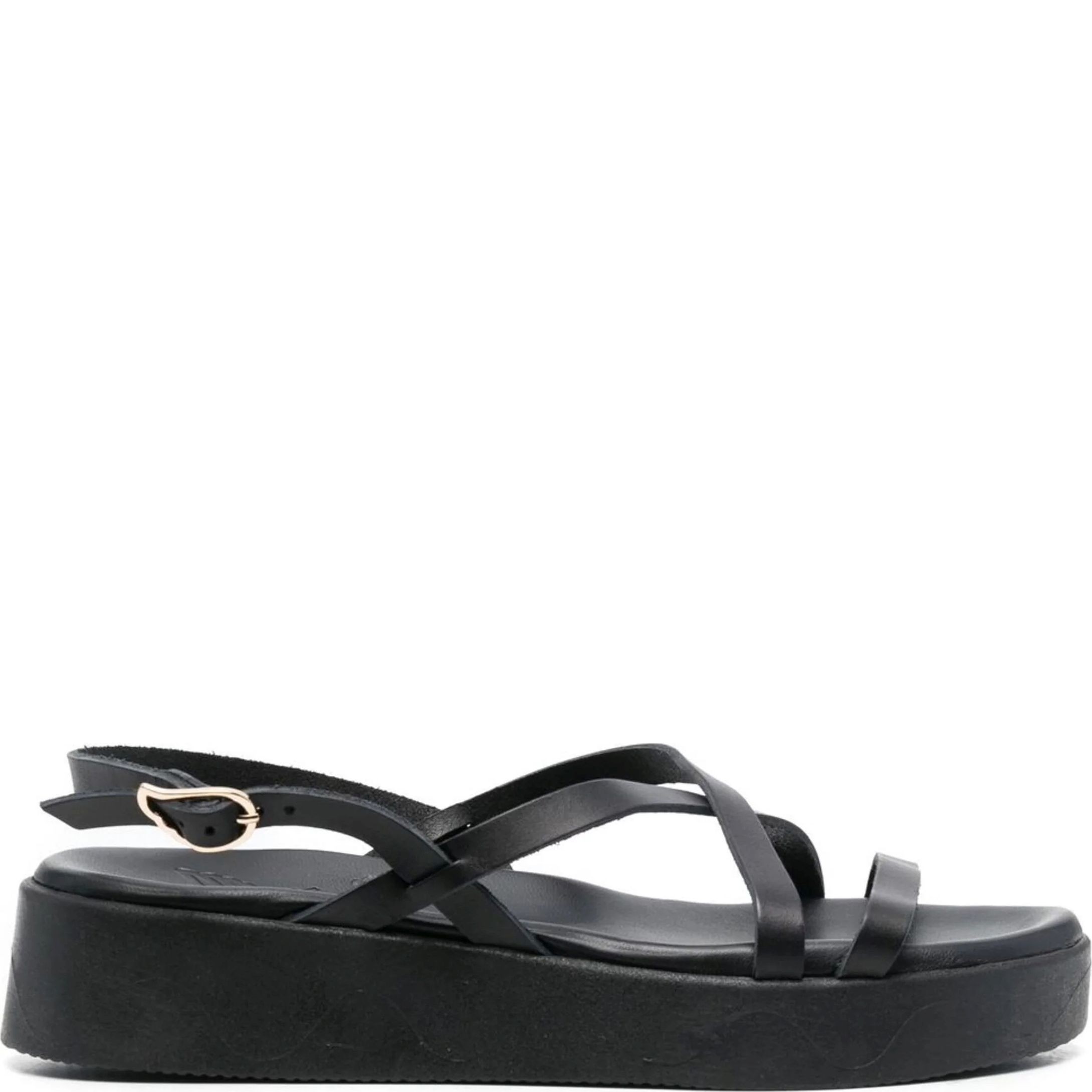 ANCIENT GREEK SANDAL Basutės moterims, Juoda, Silia vachetta sandals 2