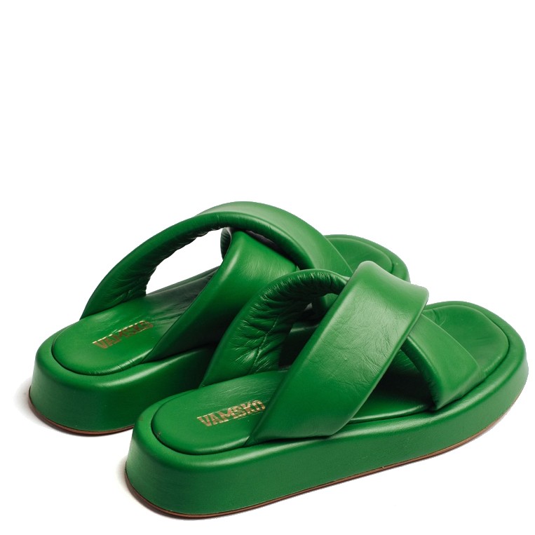 VAMSKO Šlepetės moterims, Žalia, Pillow slippers 4