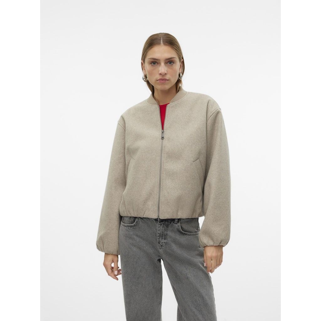 VERO MODA Bomberis moterims, Ruda, Popbella short jacket 2