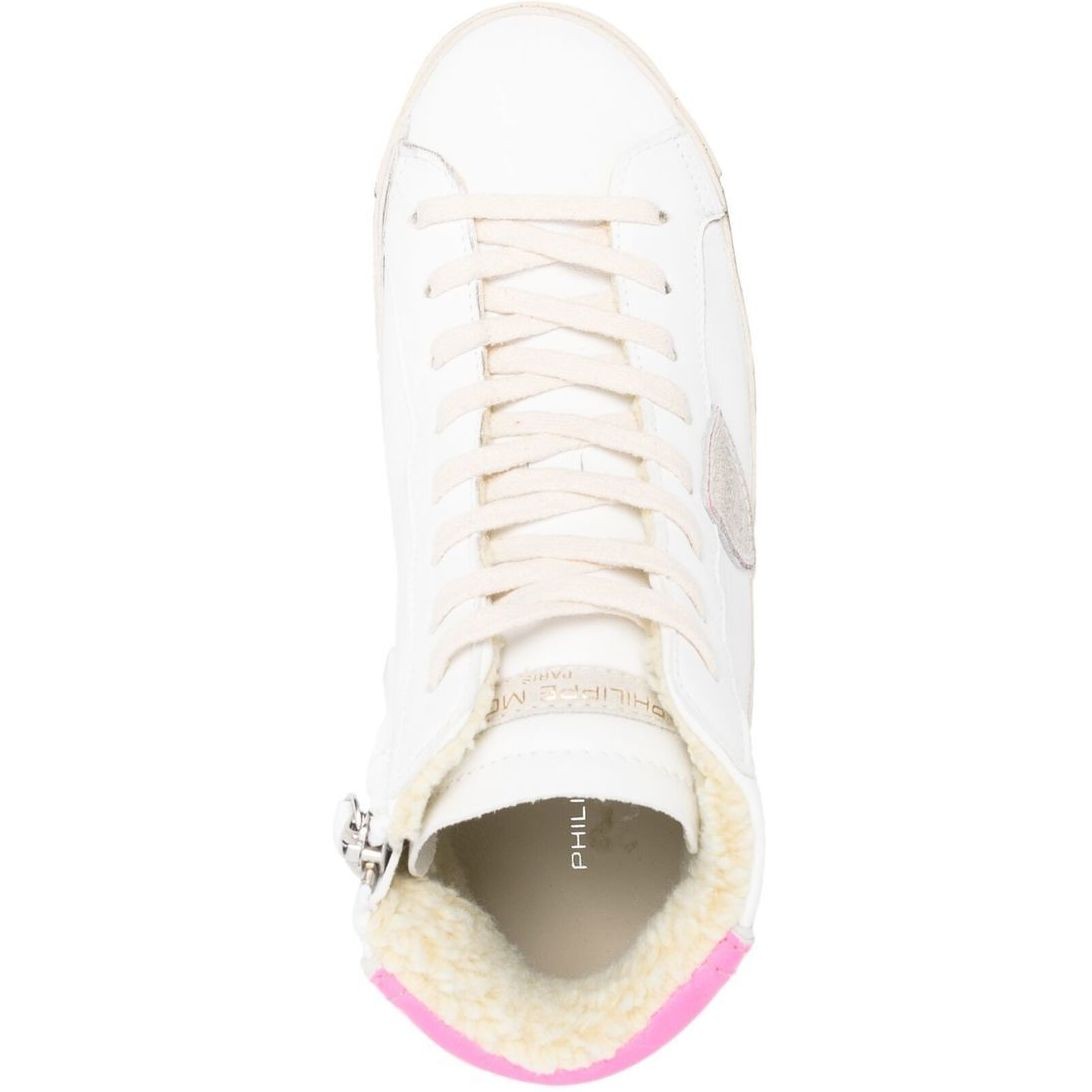 PHILIPPE MODEL Sportiniai bateliai moterims, Balta, Prsx high woman sneaker 4