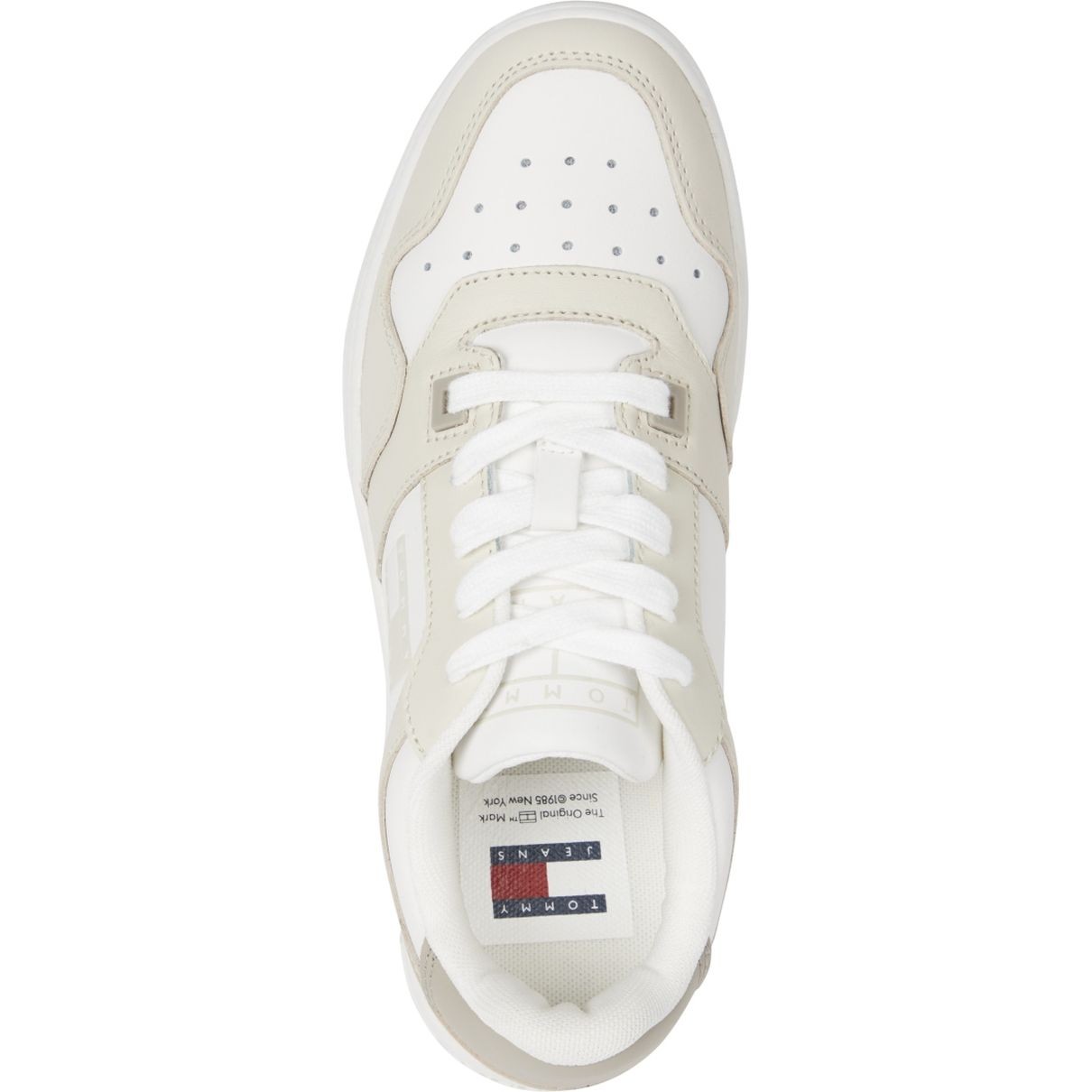 TOMMY JEANS Laisvalaikio bateliai moterims, Smėlio, Retro basket tonal logo 3