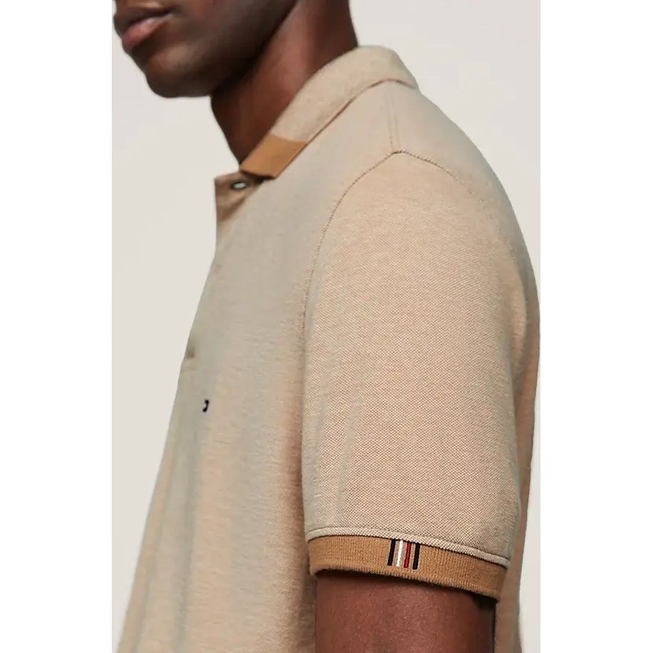 TOMMY HILFIGER Polo marškiniai trumpos rank. vyrams, Žalia, Collar placement reg polo 4