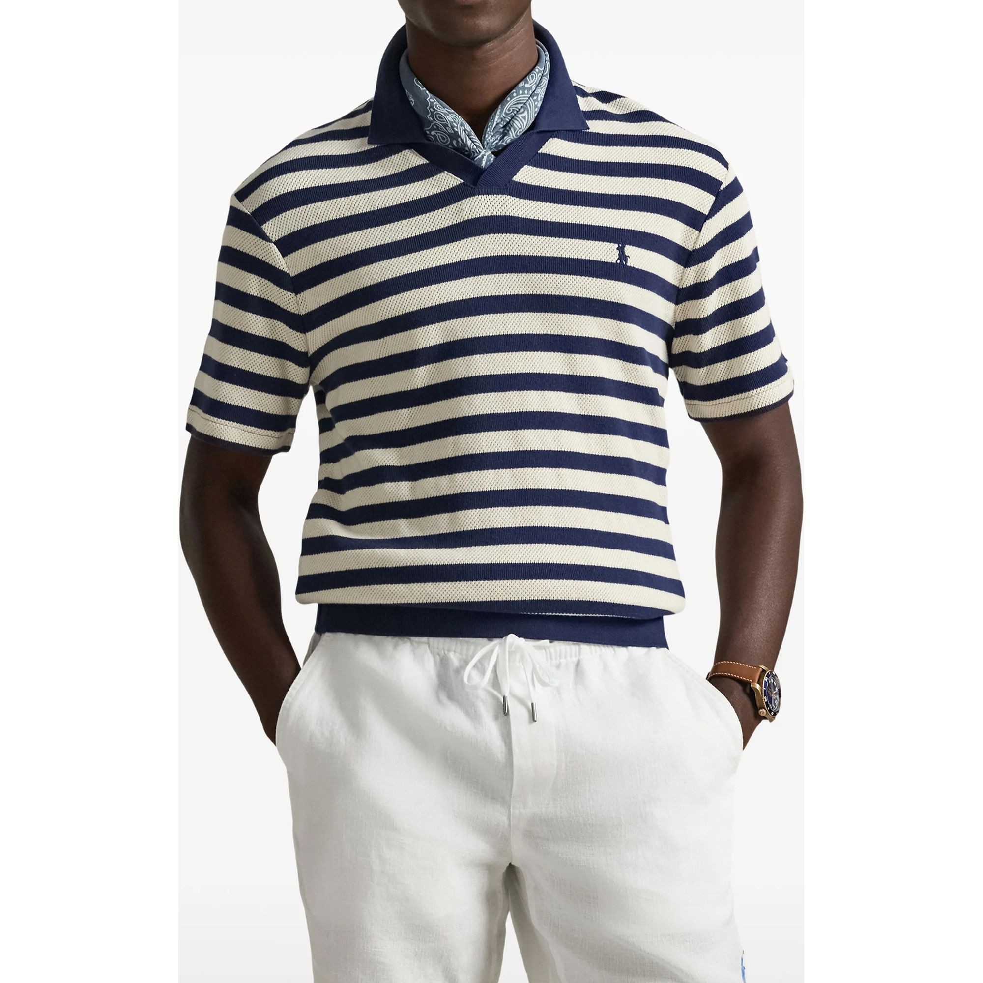 POLO RALPH LAUREN Polo marškiniai trumpos rank. vyrams, Mėlyna, Knit-polo 3