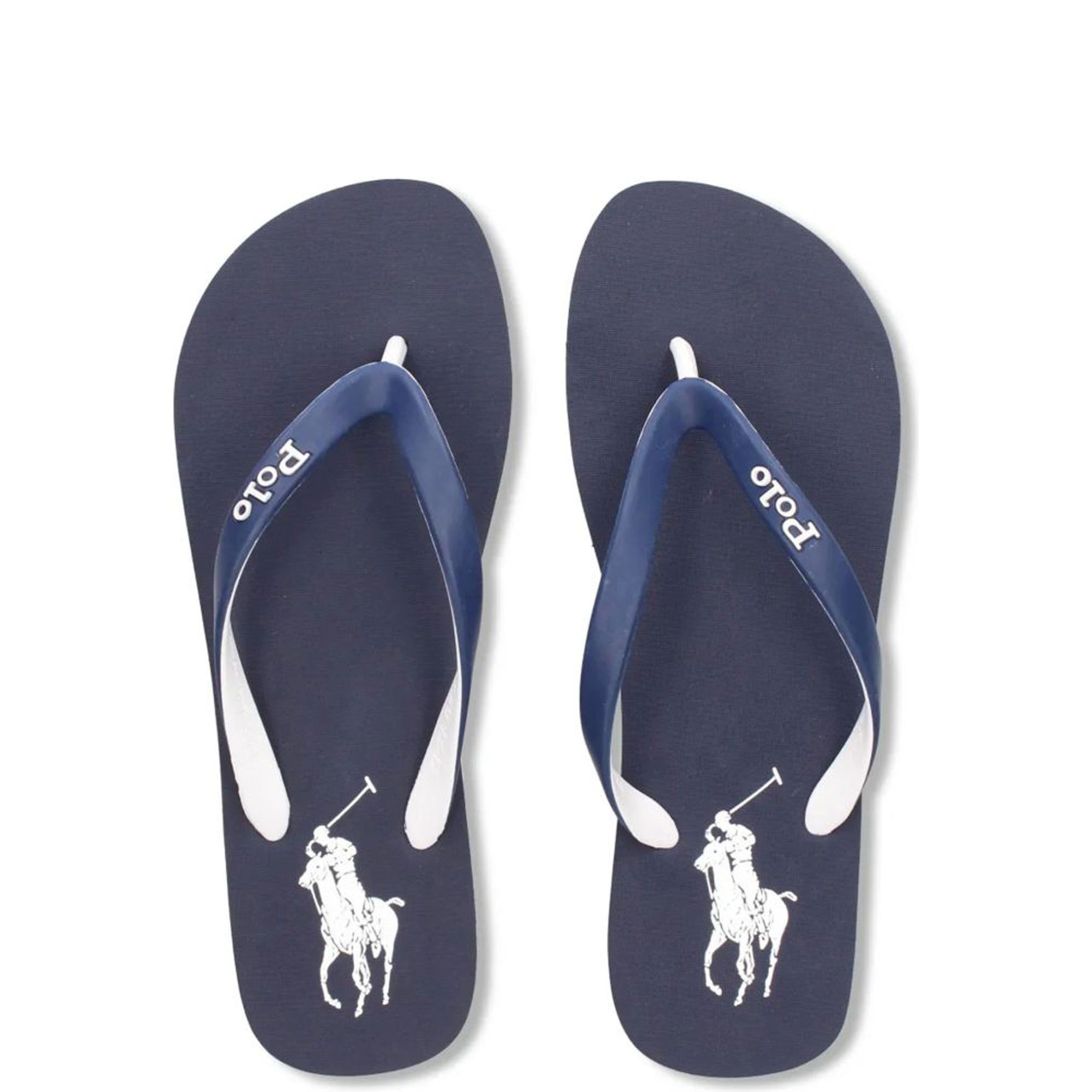 POLO RALPH LAUREN Pliažo šlepetės per pirštą vyrams, Mėlyna, Flip flop bolt sandals 4