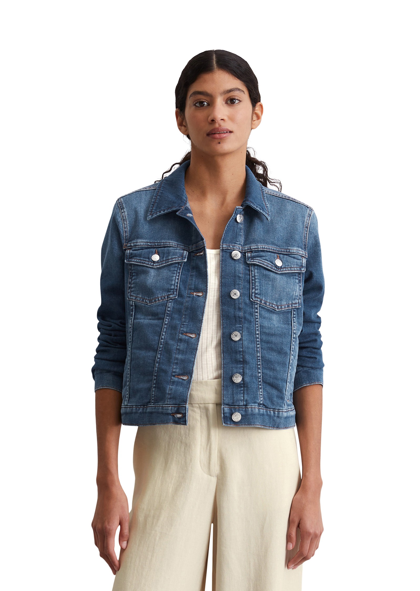 MARC O'POLO Džinsinis švarkas moterims, Mėlyna, Denim jct M03921625035 2