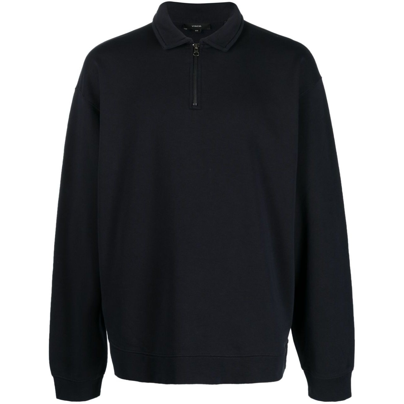 VINCE Sportinis nertinis vyrams, Mėlyna, French terry qtr zip sweater 1