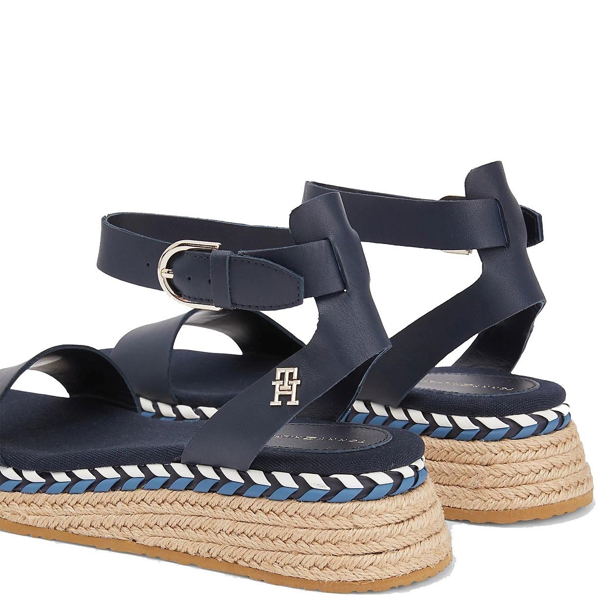 TOMMY HILFIGER Basutės moterims, Mėlyna, Low wedge sandal 7