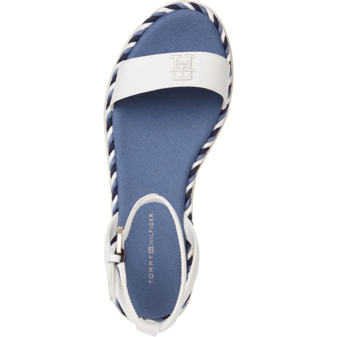 TOMMY HILFIGER Basutės moterims, Balta, Rope flatform sandals 5