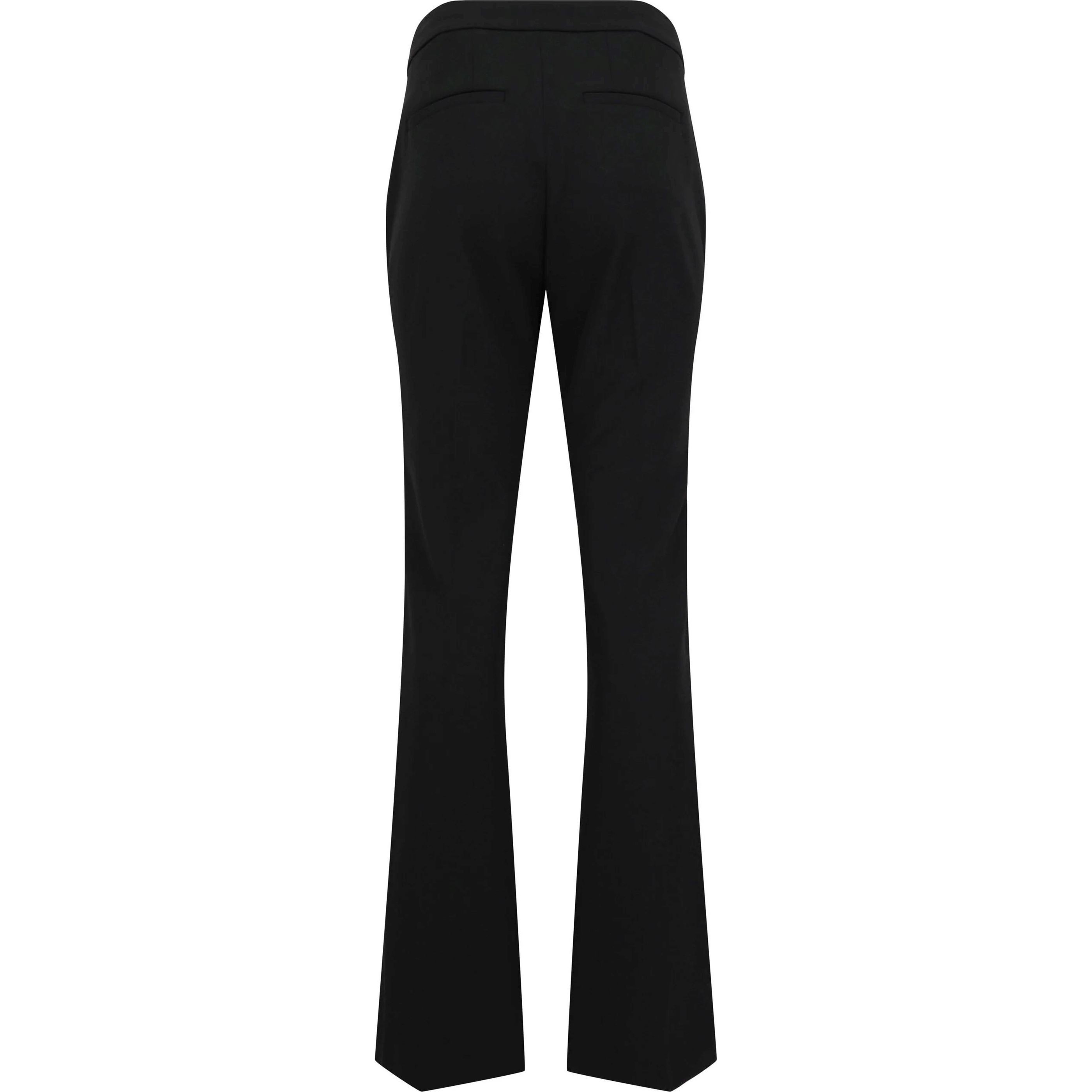 VINCE Kelnės moterims, Juoda, Rise pintuck crop flare pant 2