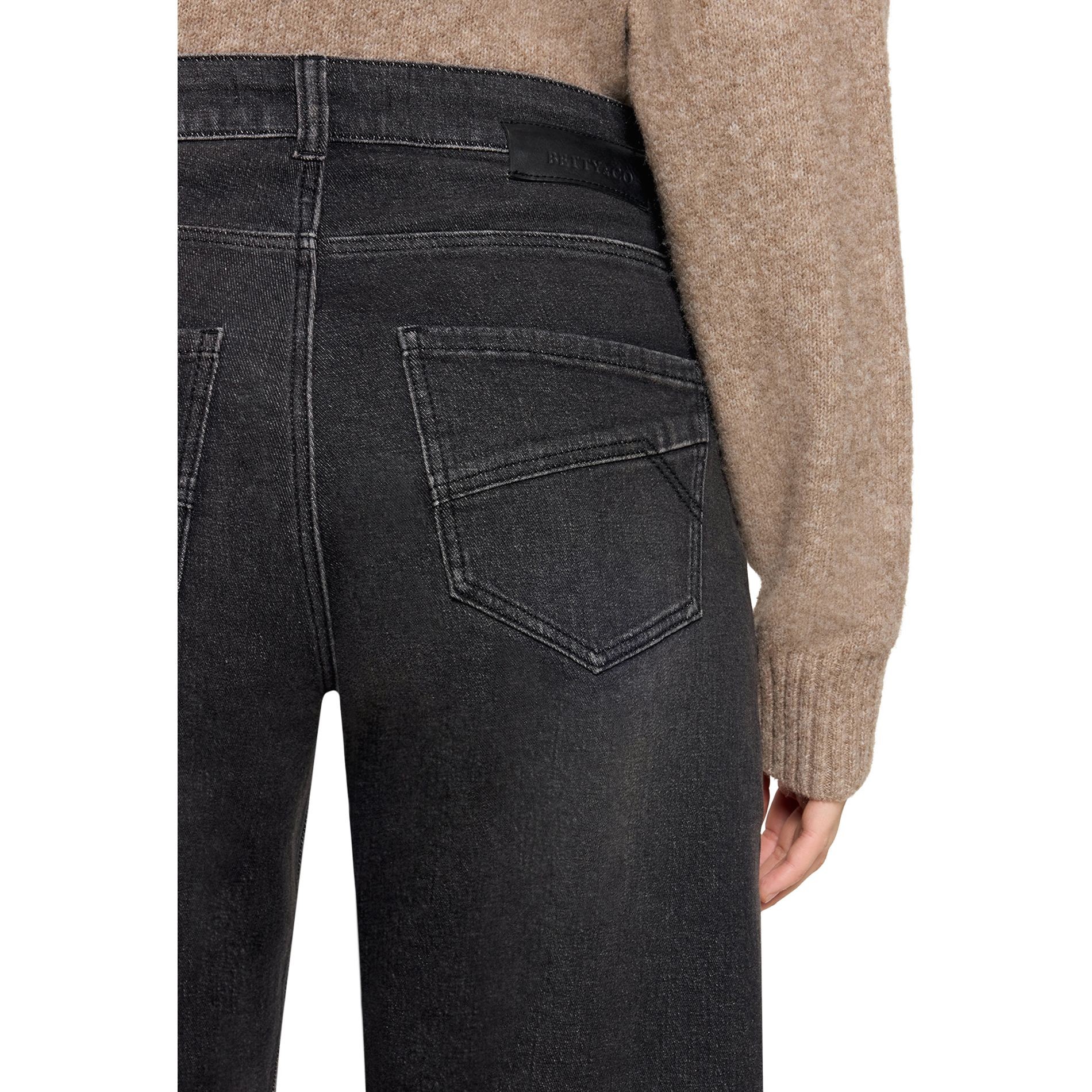BETTY & CO Regular džinsai moterims, Juoda, Jeans pants 6