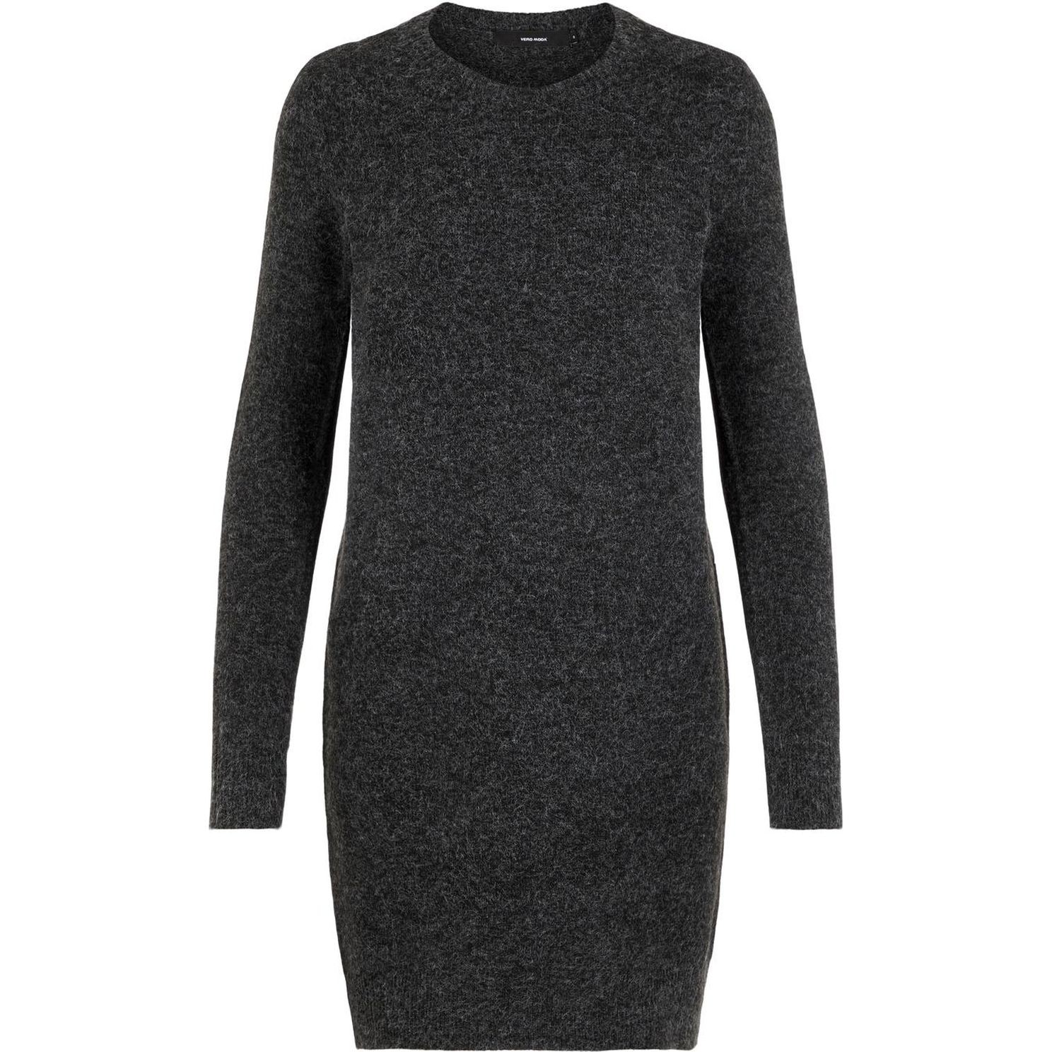 VERO MODA Mini suknelė moterims, Juoda, VMDOFFY LS O-NECK DR 1