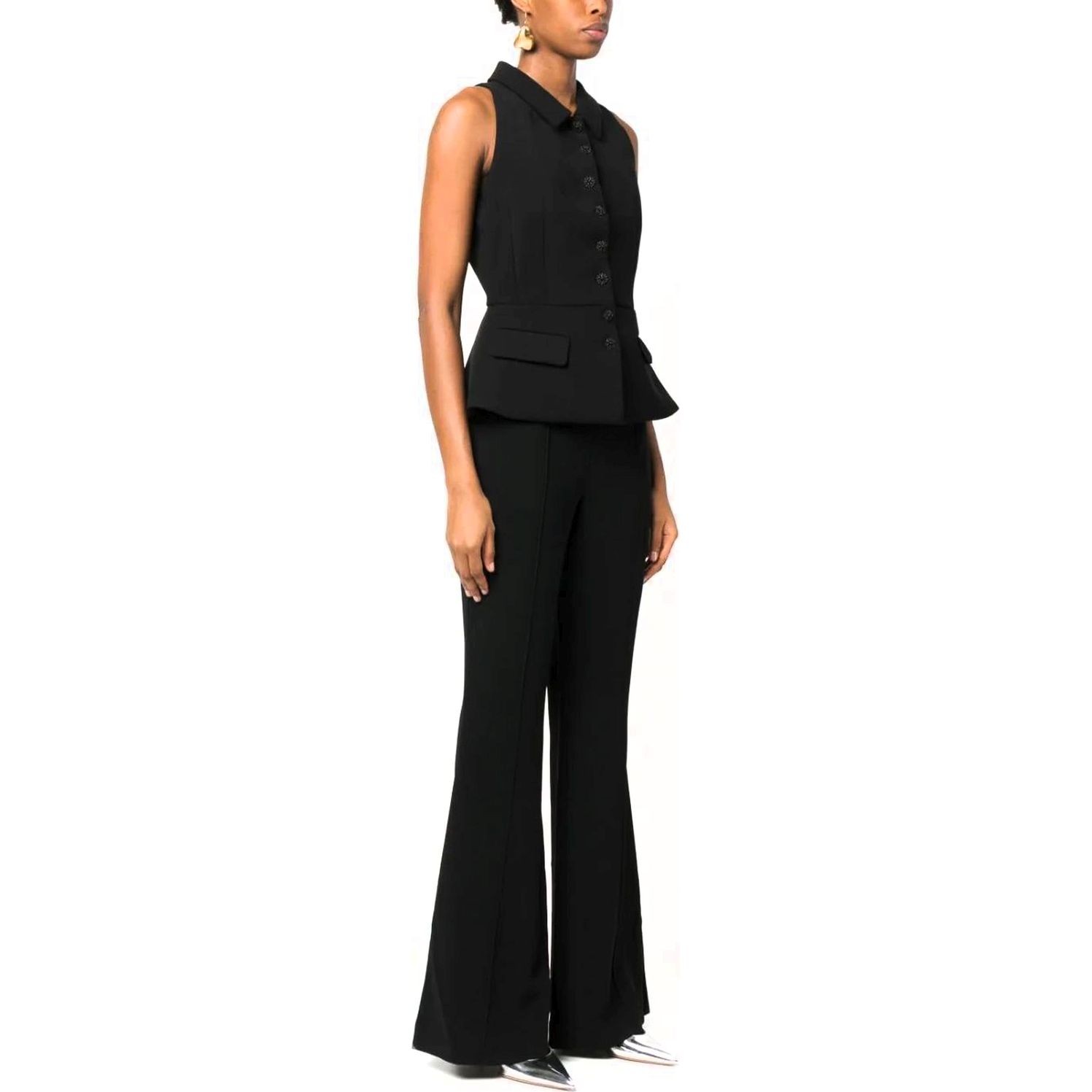 SELF PORTRAIT Kostiumas moterims, Juoda, Black tailored jumpsuit 3