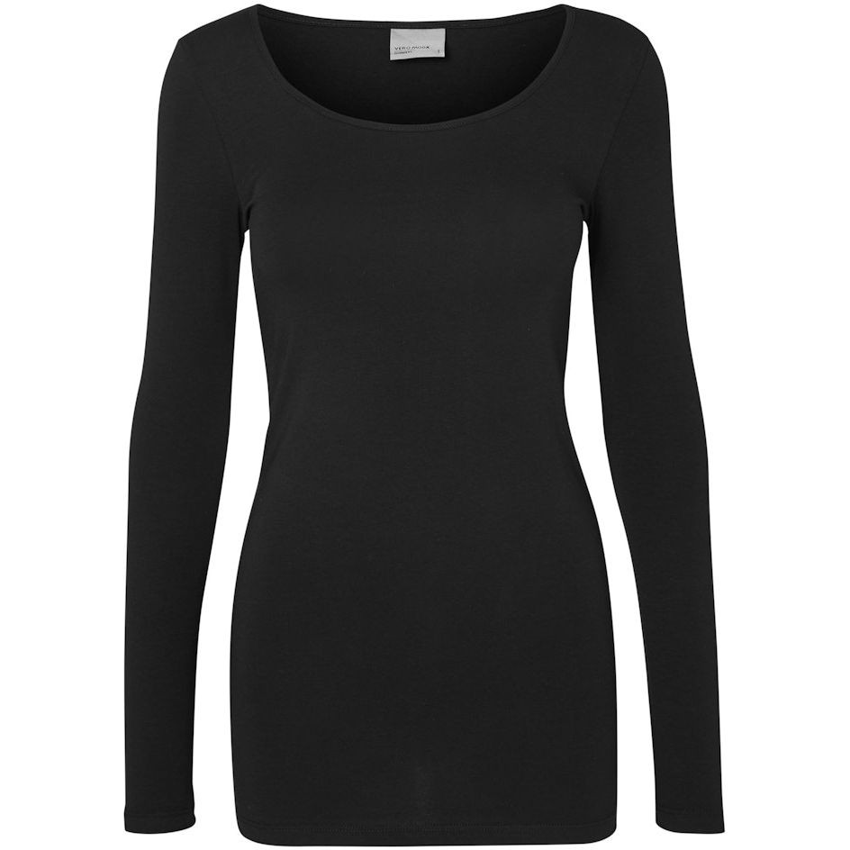 VERO MODA Marškinėliai moterims, Juoda, VMMAXI MY LS SOFT LO 1