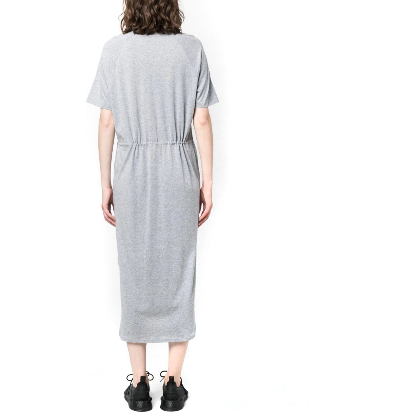 DKNY Midi suknelė moterims, Pilka, Logo drawstring dress 3