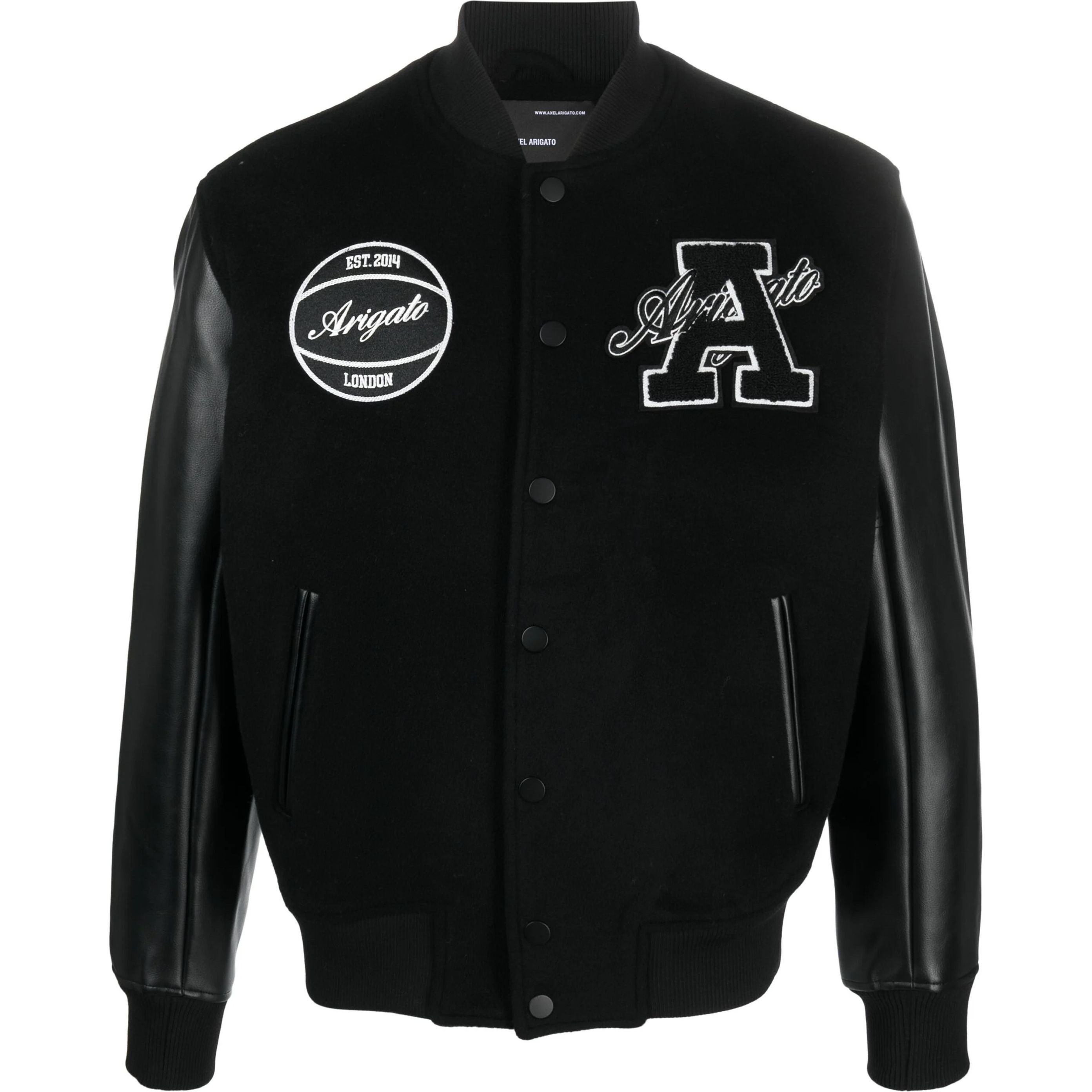 AXEL ARIGATO Bomberis vyrams, Juoda, Hudson varsity jacket 1