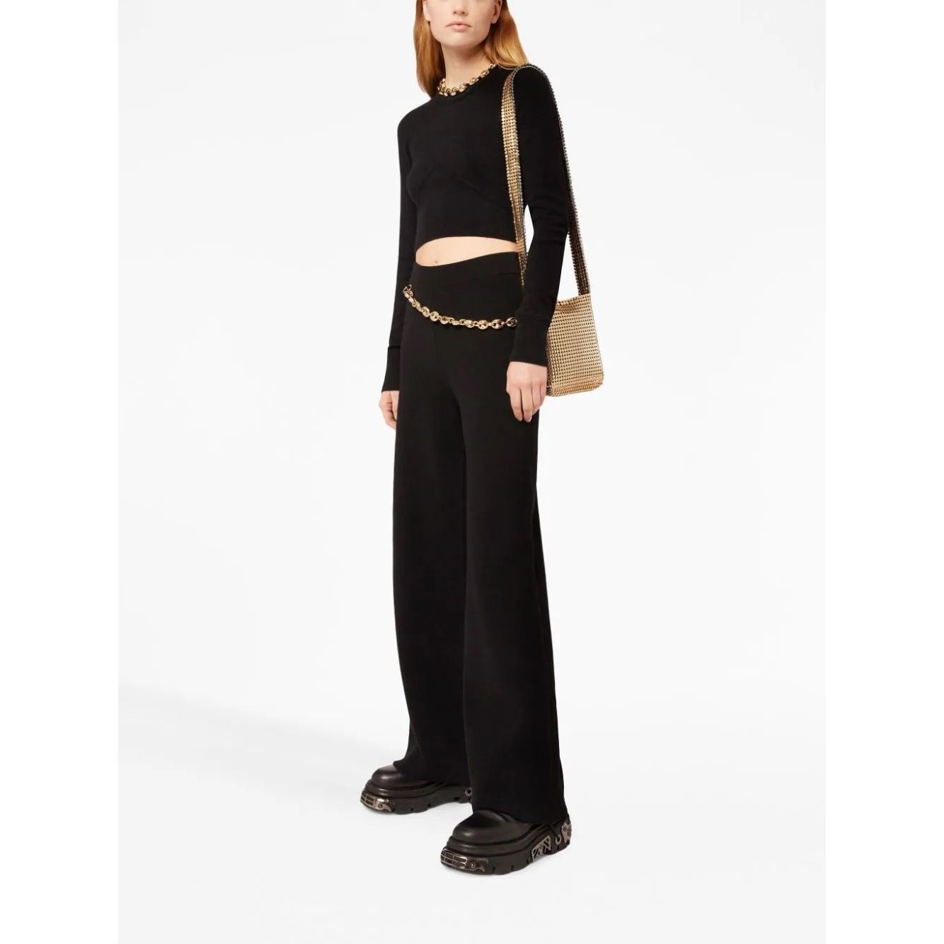 PACO RABANNE Kelnės moterims, Juoda, Pants 2