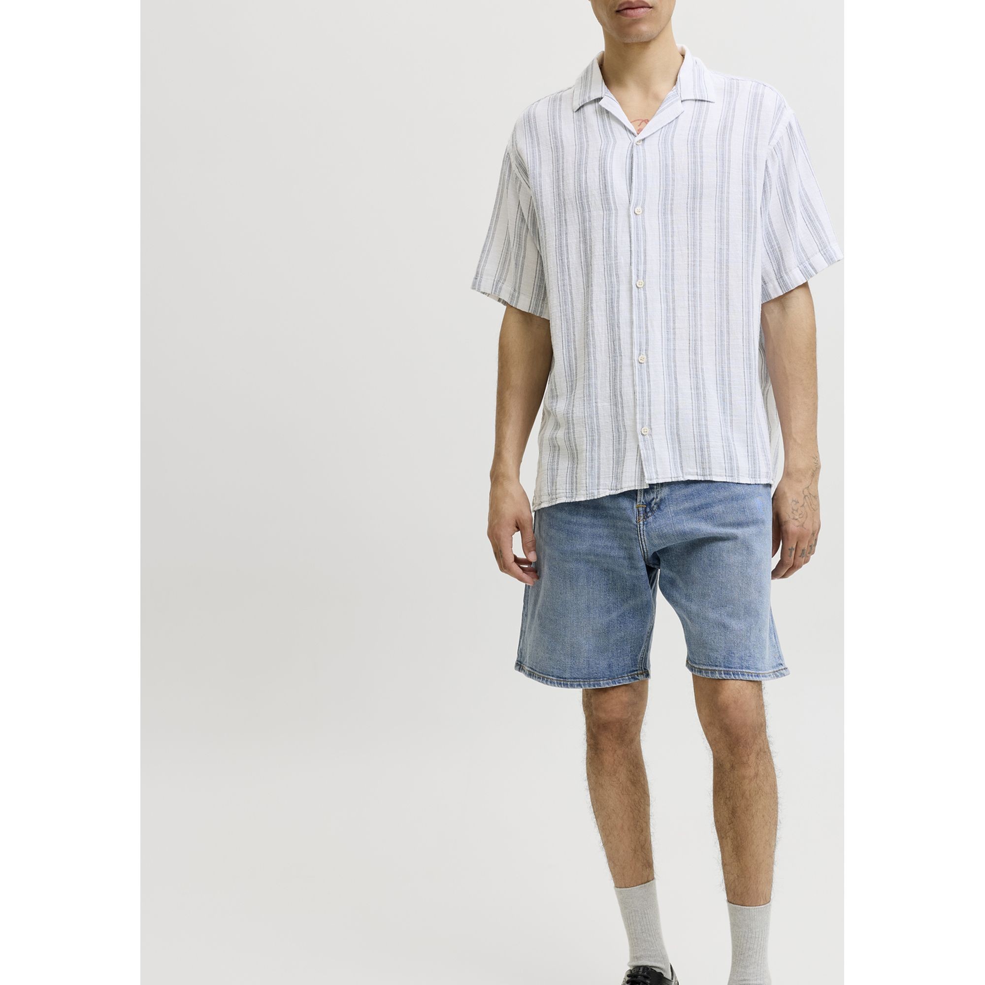 JACK & JONES Marškiniai trump. rankovėmis vyrams, Mėlyna, Liam resort 6