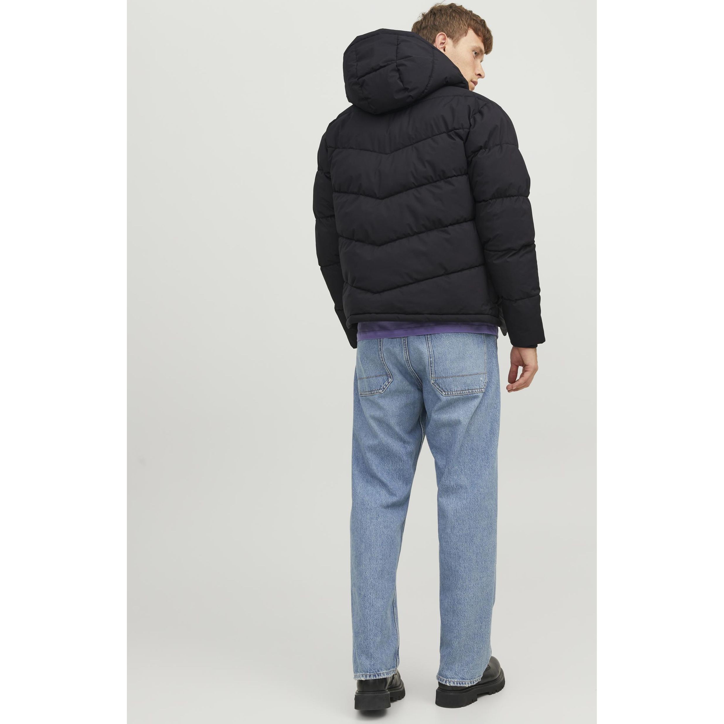 JACK & JONES Striukė vyrams, Juoda, JORVESTERBRO PUFFER JA 4
